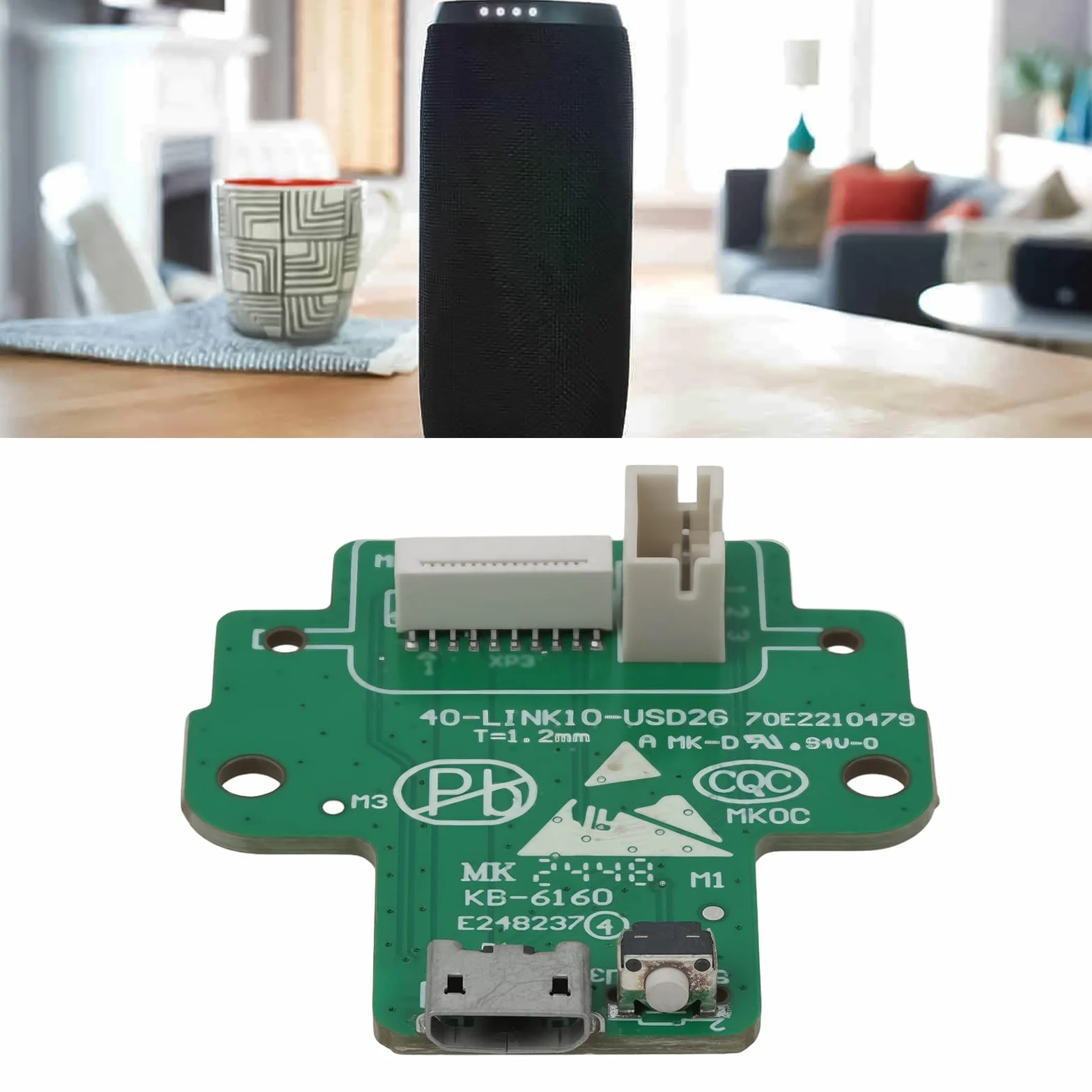 ECSiNG Modulo connettore porta di ricarica audio Bluetooth compatibile con JBL Link 10