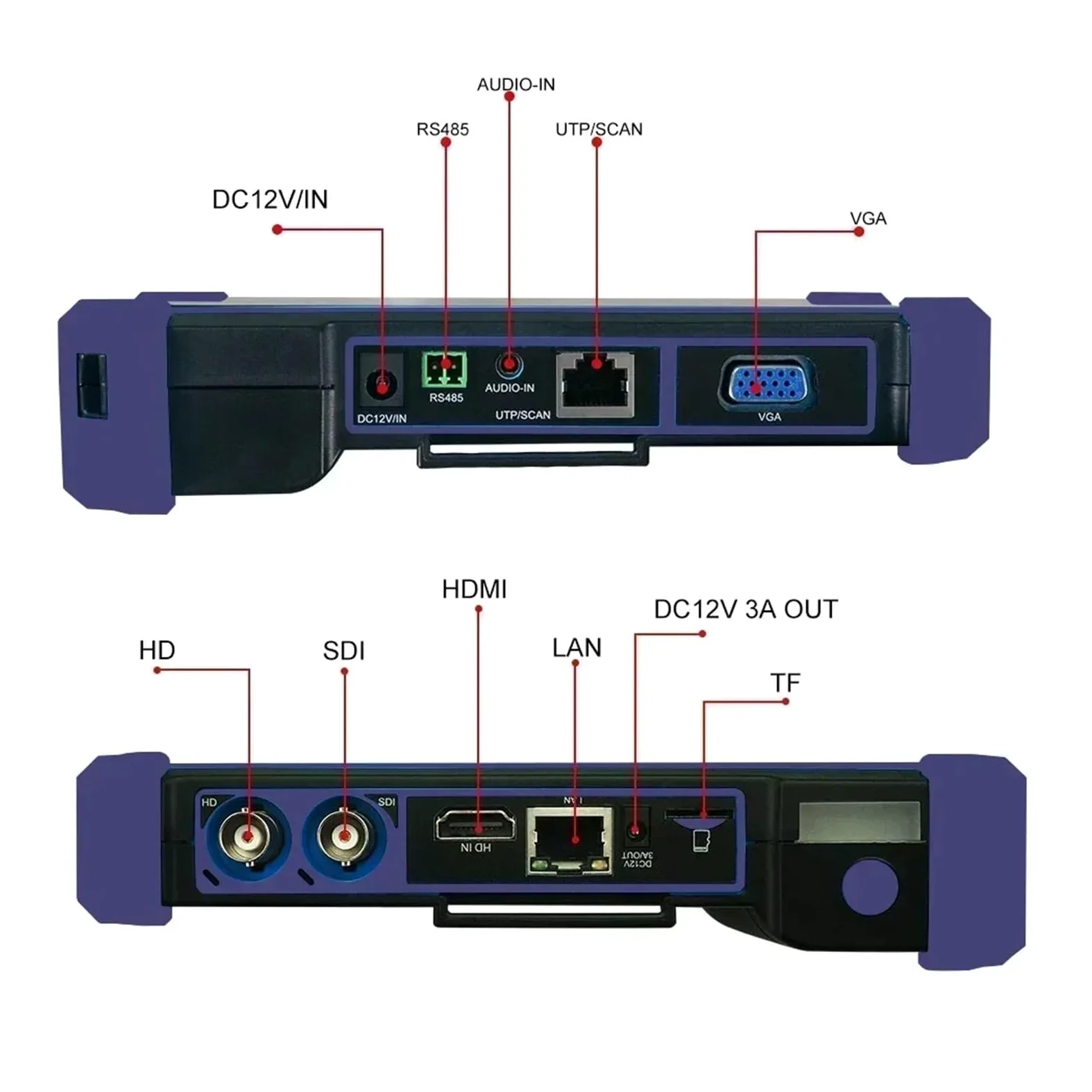 CCTV Tester, Tester IPC CCTV AHD CVI TVI SDI Test Telecamera IP 4K Tracciante Cavo Ingresso HDMI PTZ VGA