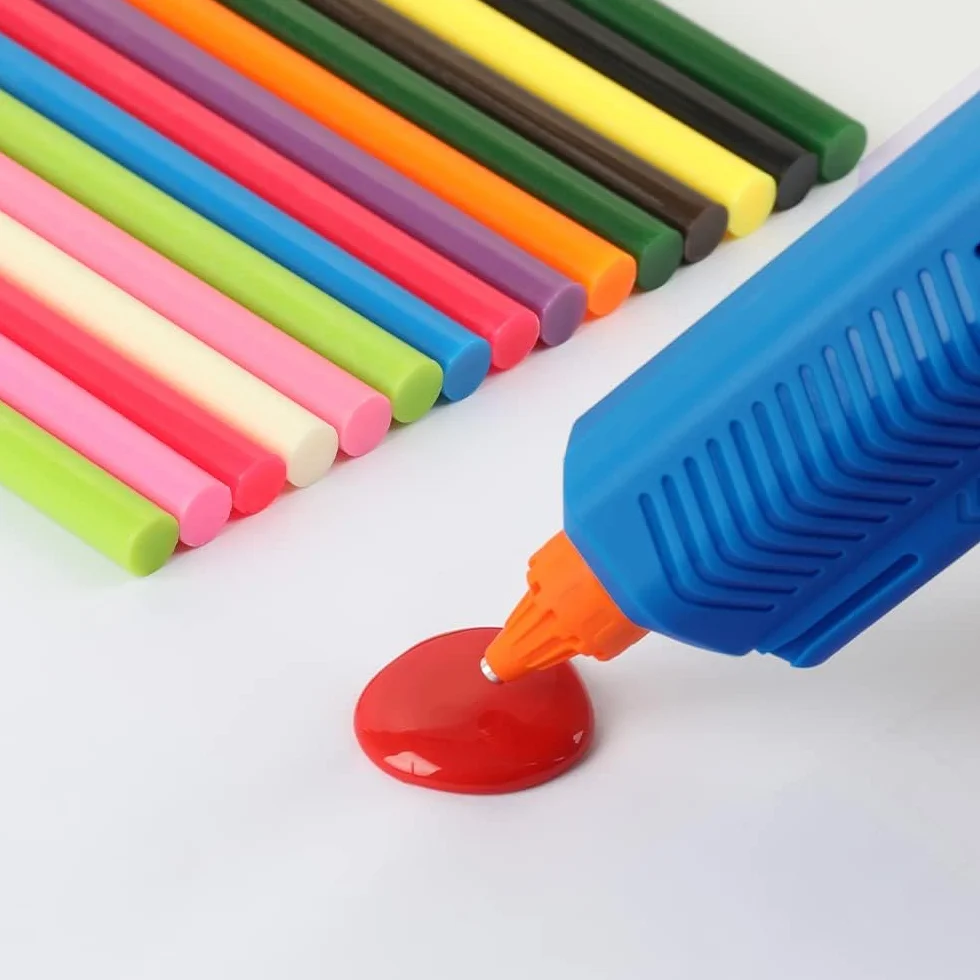 Tilswall Colla a Caldo 7mm, Bastoncini Colorati 20Pz, Ricariche 11 Colori
