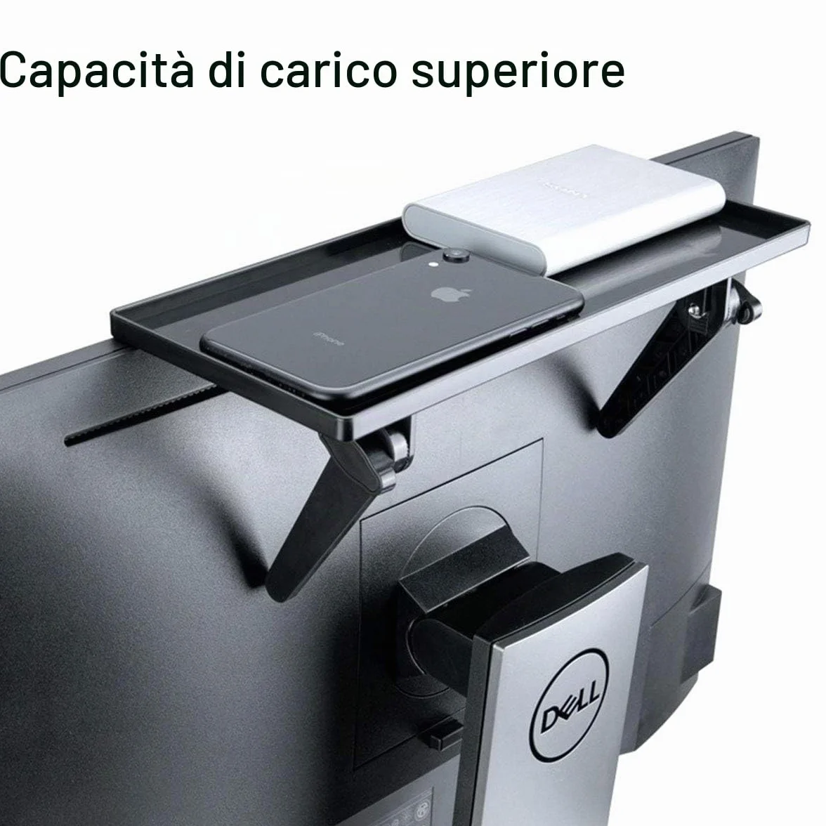 Mensola Superior TV, Mensola TV per Archiviazione, Supporto di Montaggio per TV Computer Cavo Box Altoparlanti Telecomando per Dispositivi Multimedia Streaming (nero)