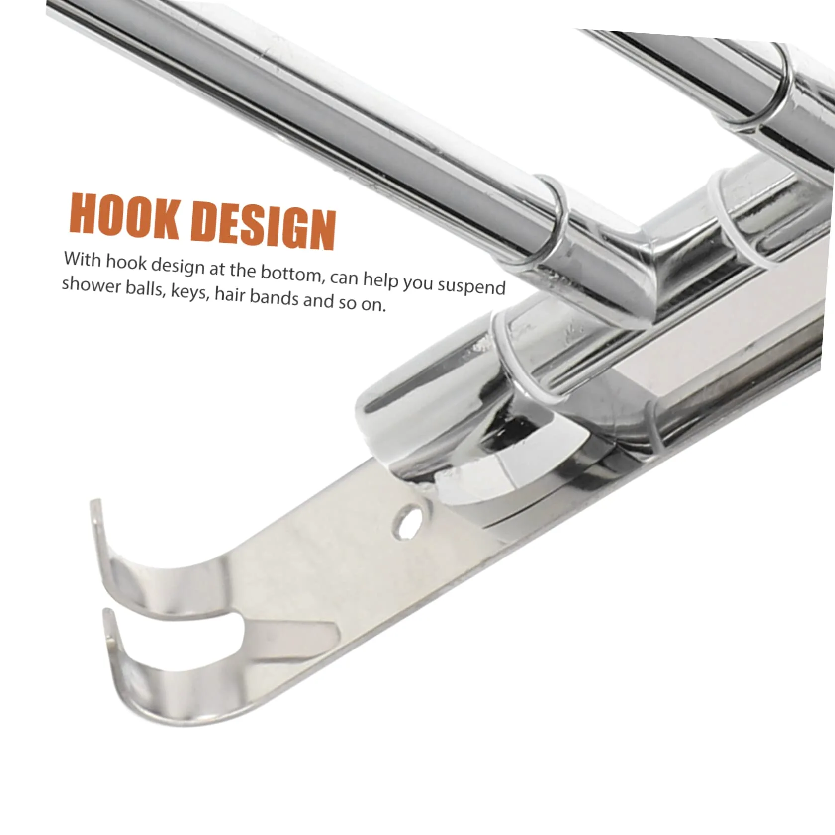 BQQQ Appendiabiti Girevole in Acciaio Inox per Cucina, Bagno, portasciugamani Girevole in Argento con Asta, portasciugamani in Metallo
