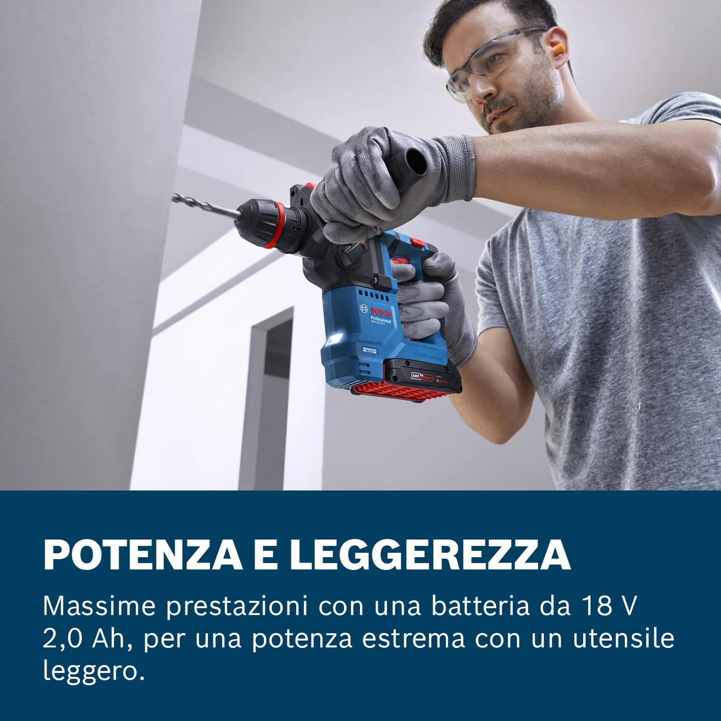 Bosch Professional GBH 18V-18 X Martello perforatore a batteria 18V 2.0Ah