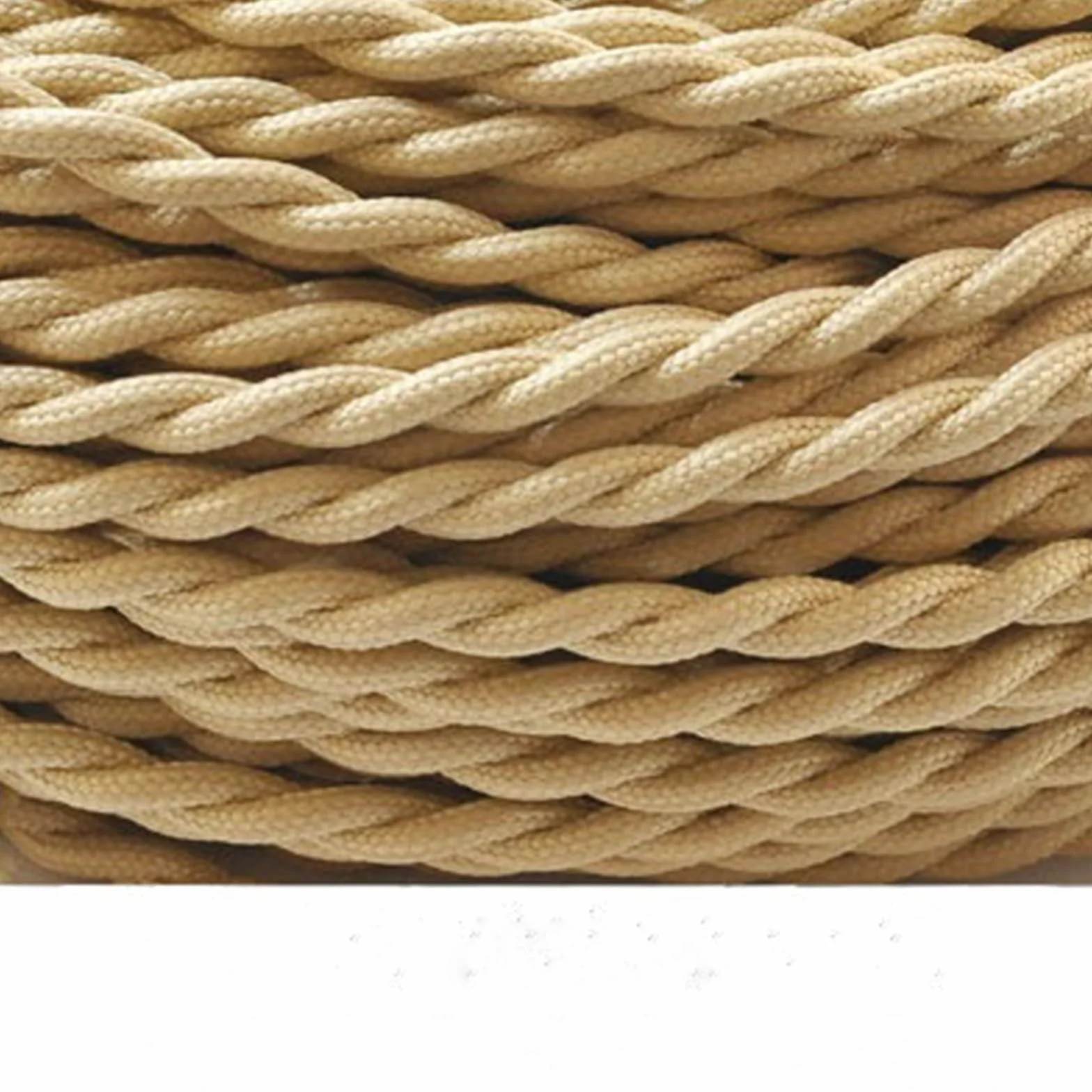 filo tessile intrecciato, Filo elettrico in rame rivestito in tessuto 2x0,75 mm, 250 V(Linen,8Meter)