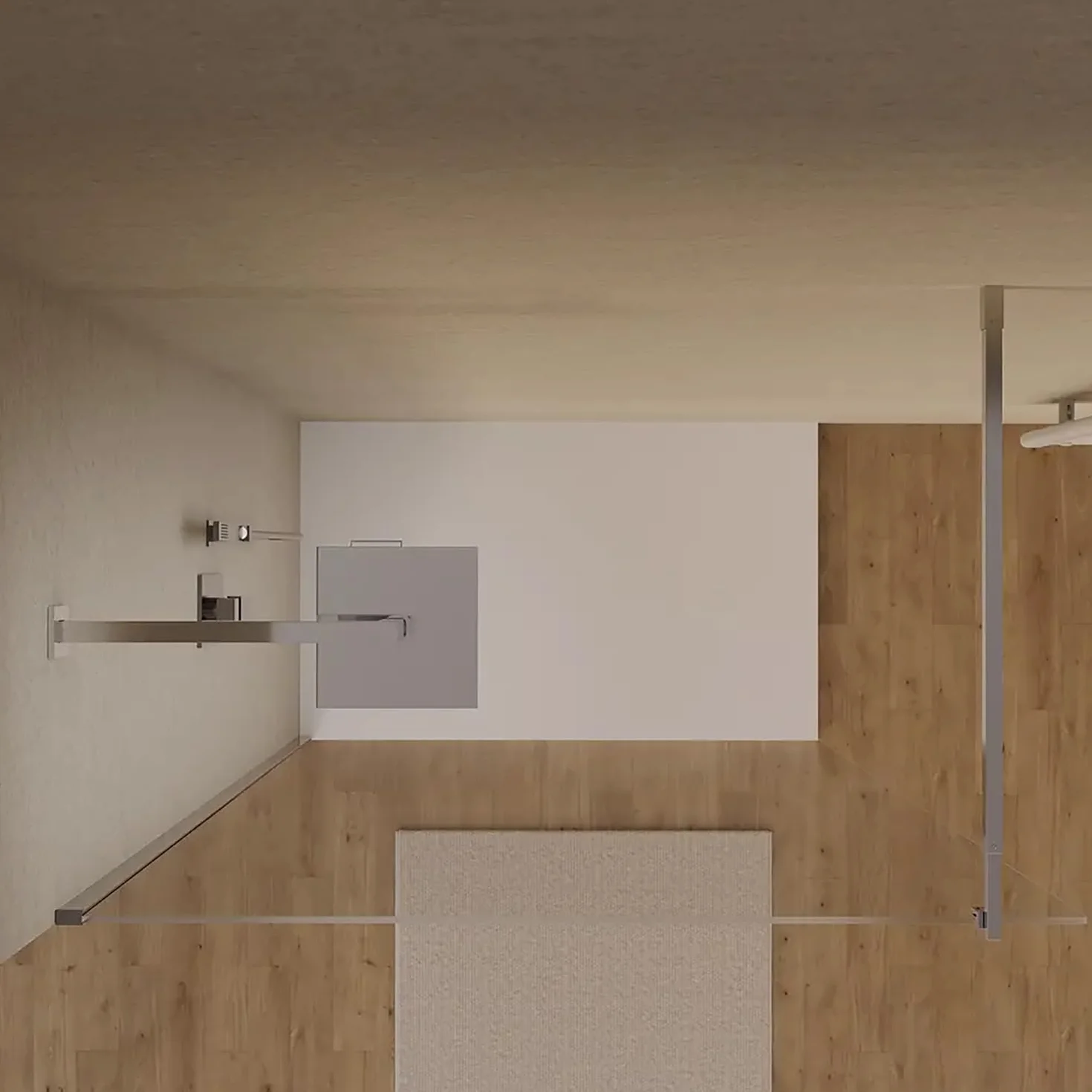 Box Doccia Walk-In 70x200cm Vetro Temperato 8mm Anticalcare
