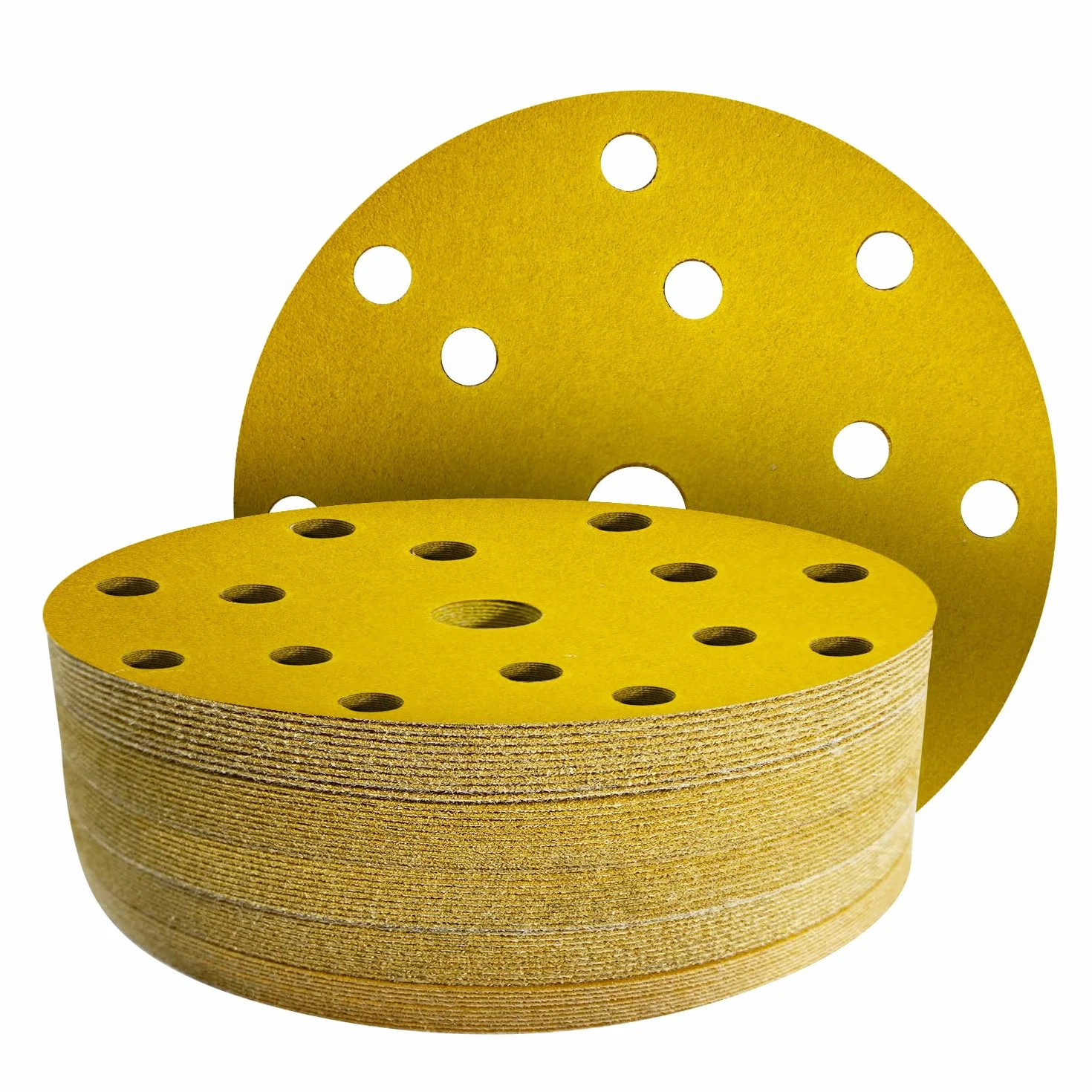 Dischi Abrasivi 150mm 80 Pezzi Grana 40-320 15 Fori per Levigatrice Orbitale Legno Metallo