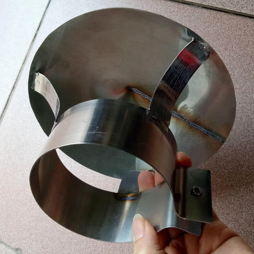 Strumento per il cofano del camino, protezione antipioggia per tubi, in acciaio inox, per condotti di ventilazione e cappuccio