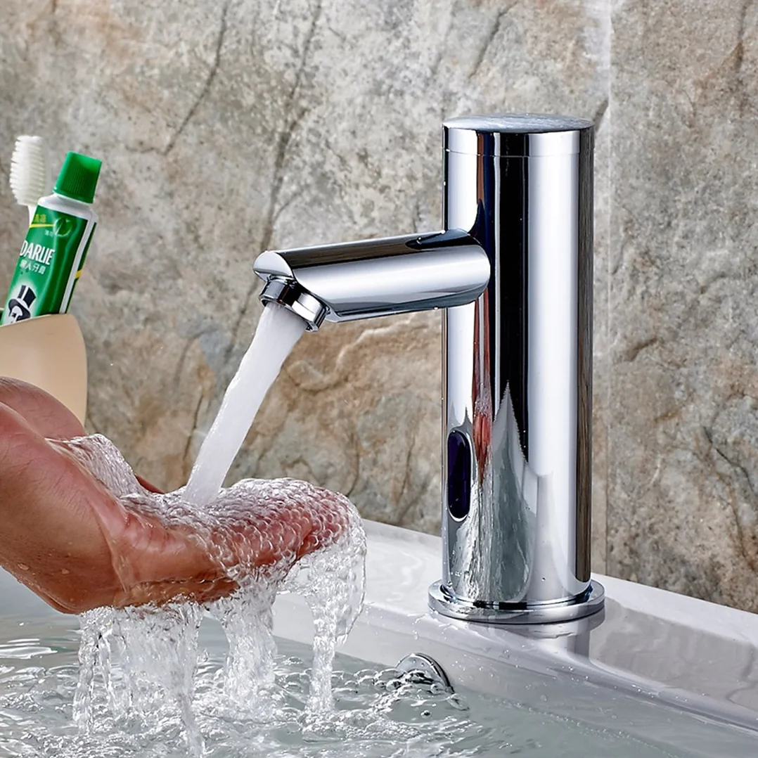 Aimadi Rubinetto Bagno Lavabo Miscelatore Sensore Cromato