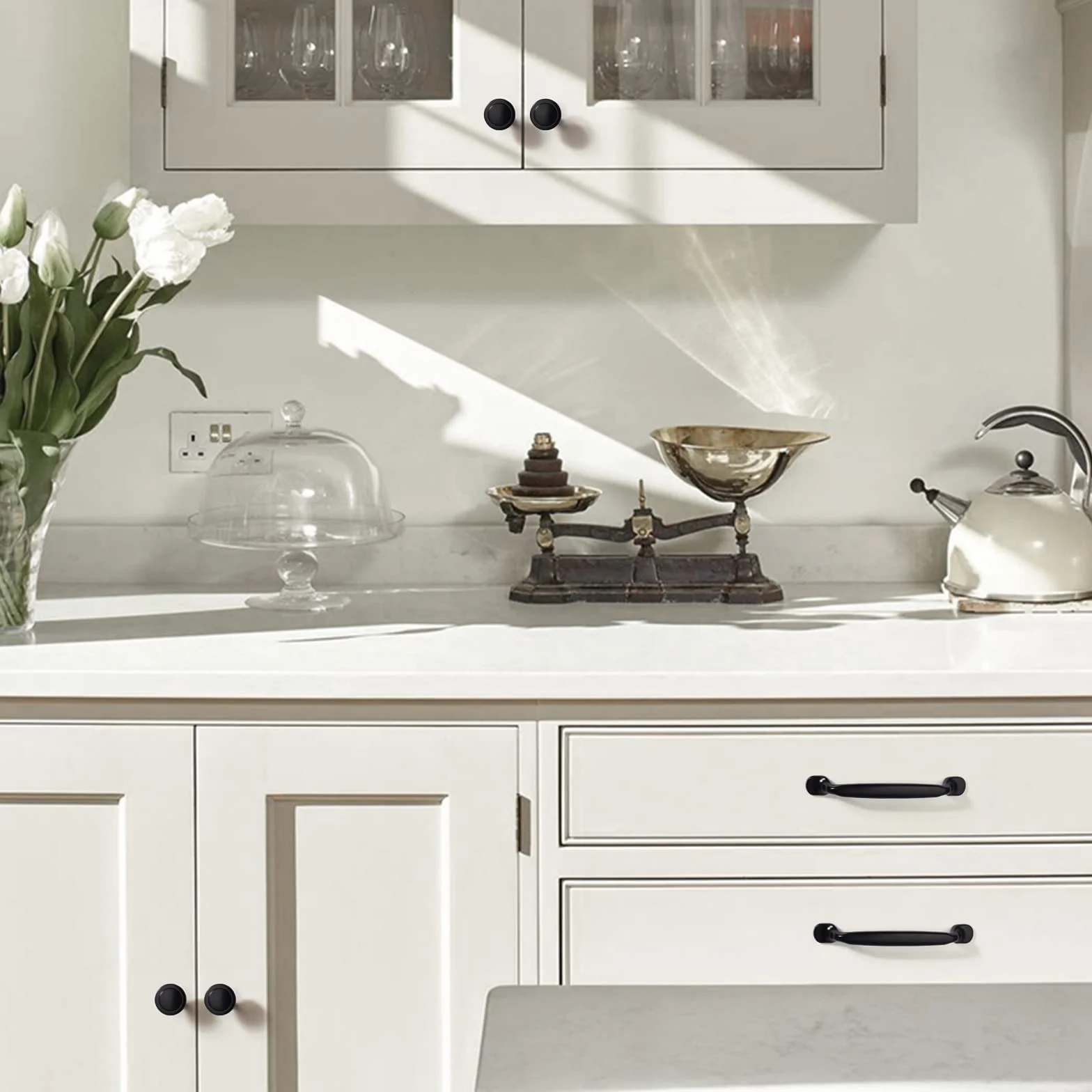 FURNIWARE Confezione da 12 maniglie in ottone anticato per armadietti da cucina, cassetti, elettrodomestici, armadietti, cassetti, armadi, porte, ottone, 96 mm