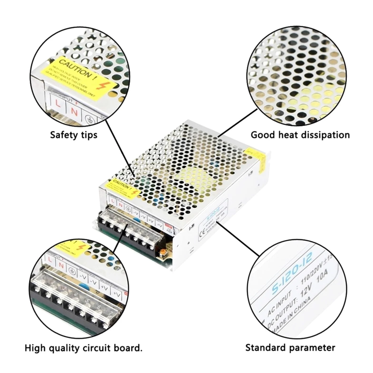 1PCS Trasformatore di Illuminazione DC 5V 12V 24V 36V Adattatore di Alimentazione 5 12 24 36 V 1A 2A 3A 5A 6A 8A 10A 15A 20A Driver LED HA CONDOTTO LA Luce di Striscia Laboratorio(12A,DC24V)