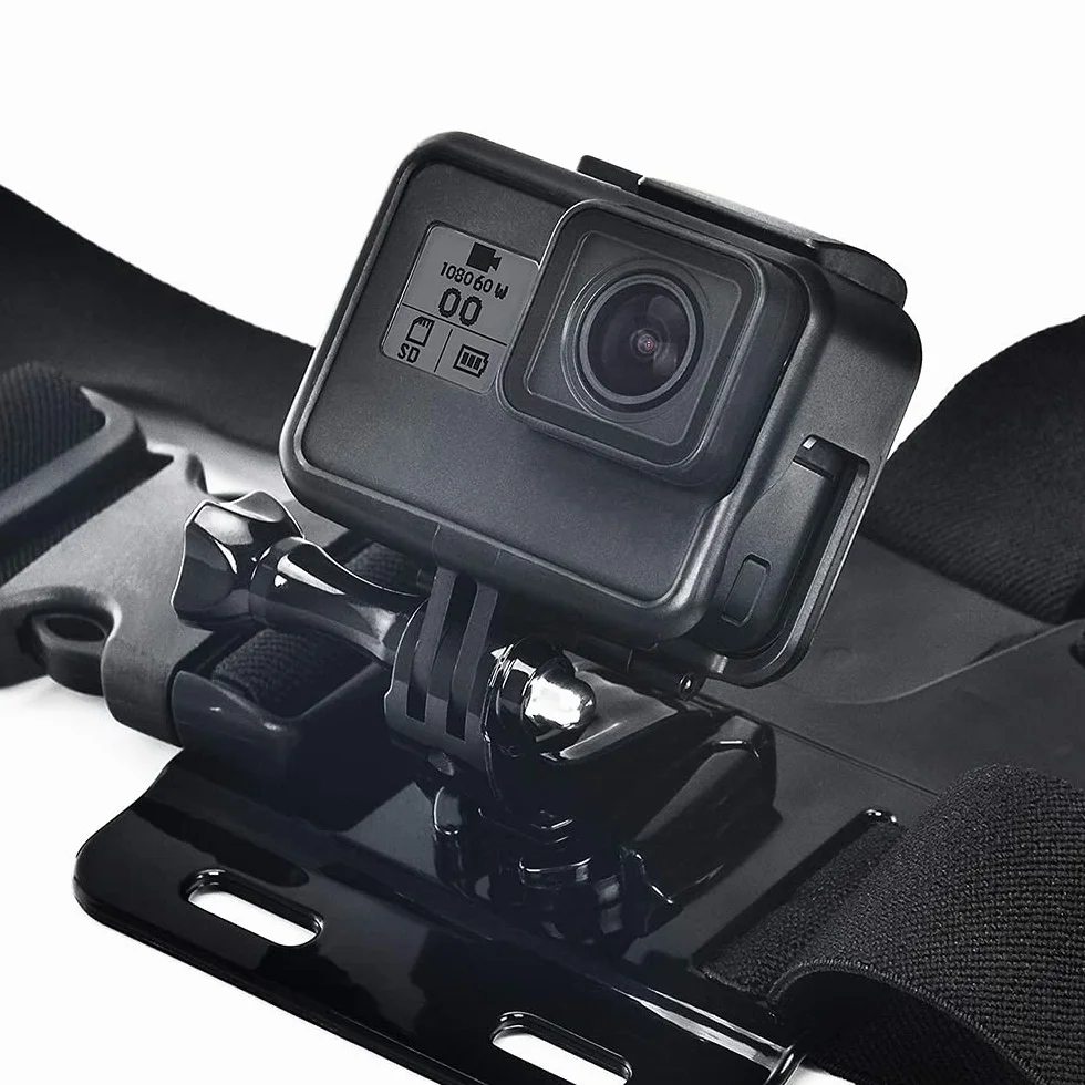Imbracatura da Petto Supporto da Petto Compatibile con GoPro Hero e Action Camera - Cinturino pettorale Completamente Regolabile