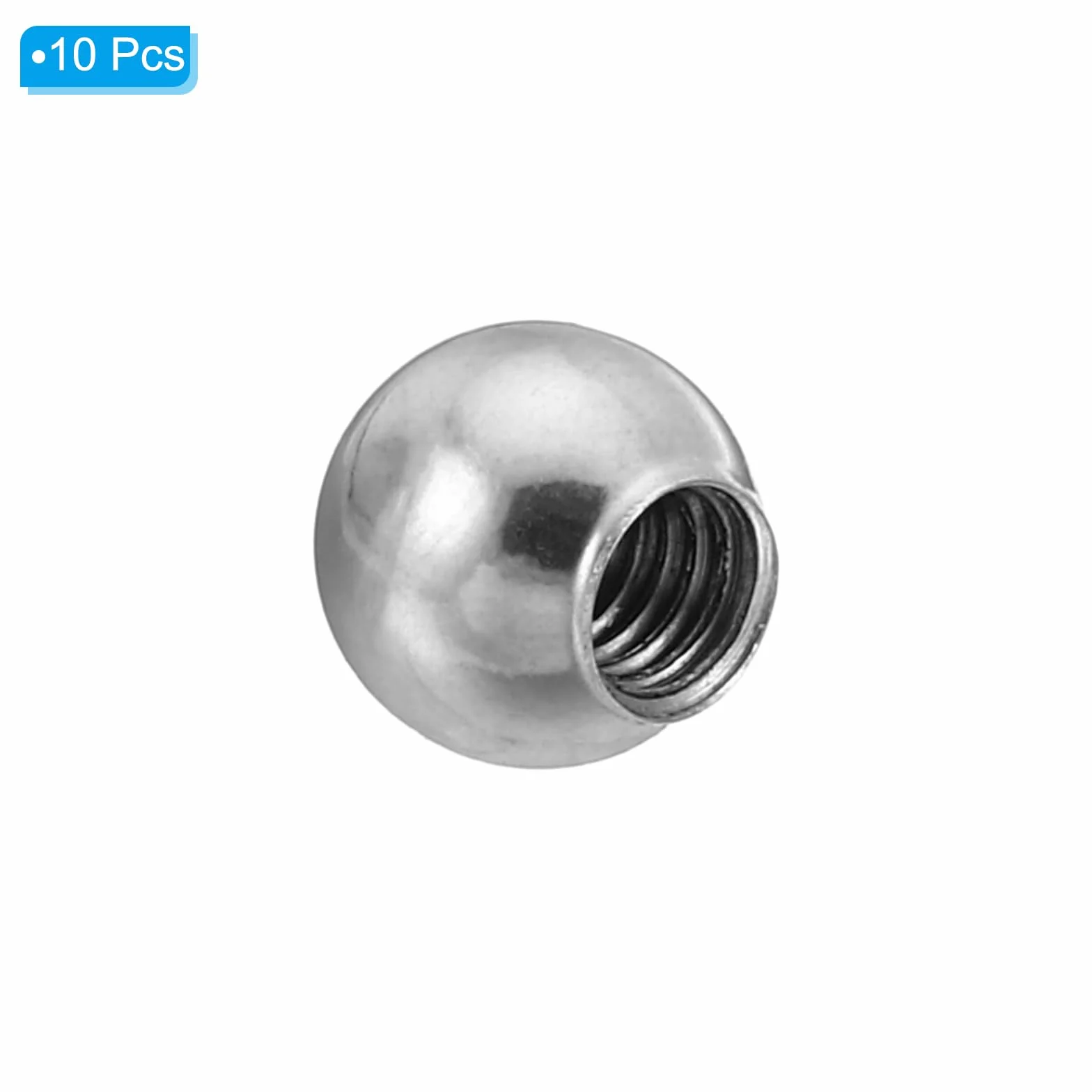 PATIKIL Dadi Manopola M4 Femmina Filettatura 8mm OD 304 Inossidabile Acciaio Tondo Sfera Vite Cappuccio