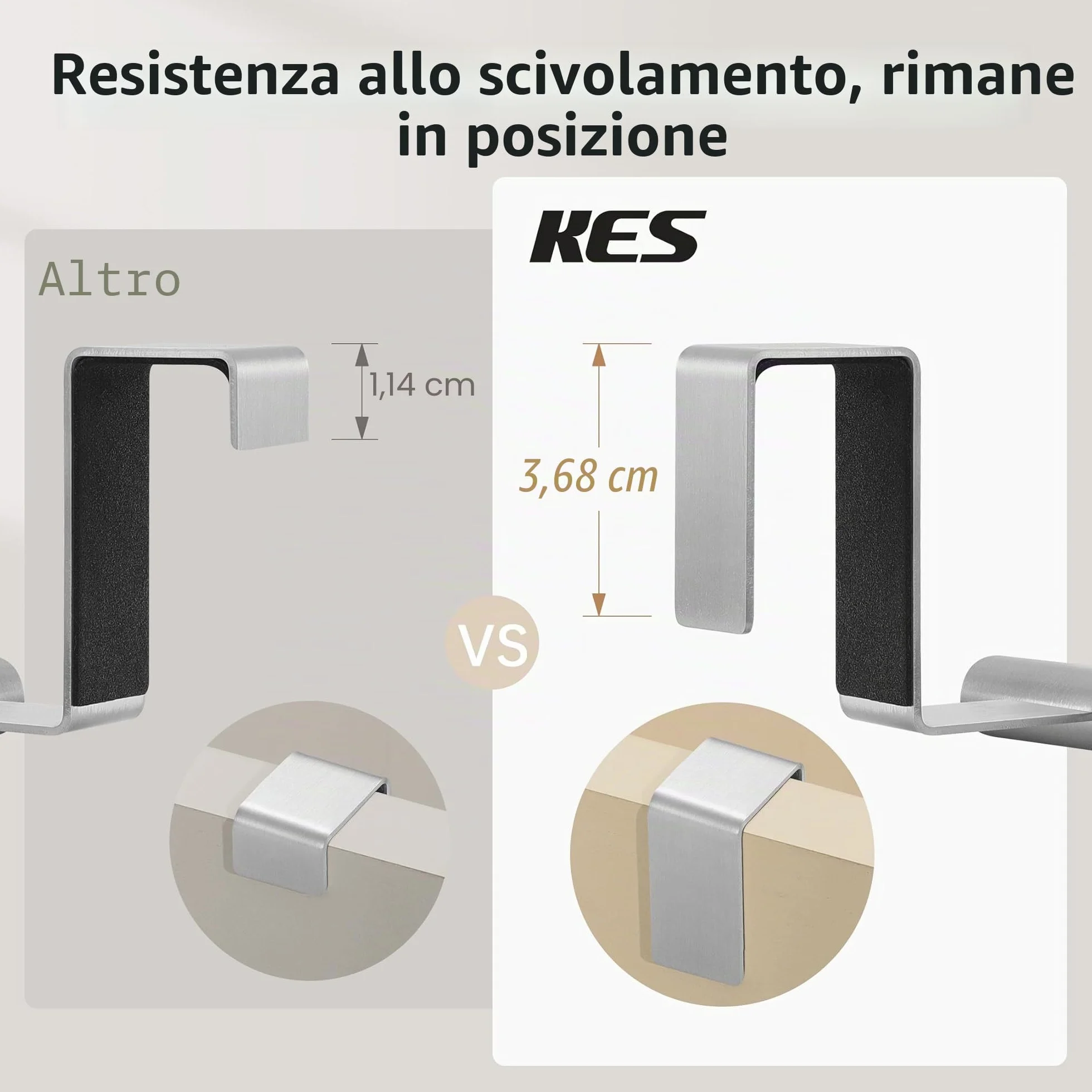 KES SUS304 Porta Asciugamani Cucina Acciaio Inossidabile 2 Pezzi KTH200S26-2-P2