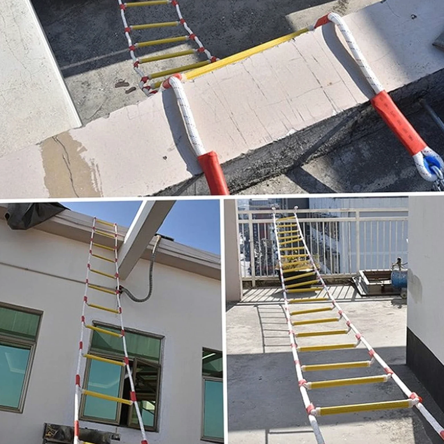 Generico Scala antincendio di Emergenza - Corda Resistente alle Fiamme, dispiegamento rapido per la Massima Sicurezza, Ideale per Bambini e Adulti, Strumento Essenziale per Il Soccorso antincendio.