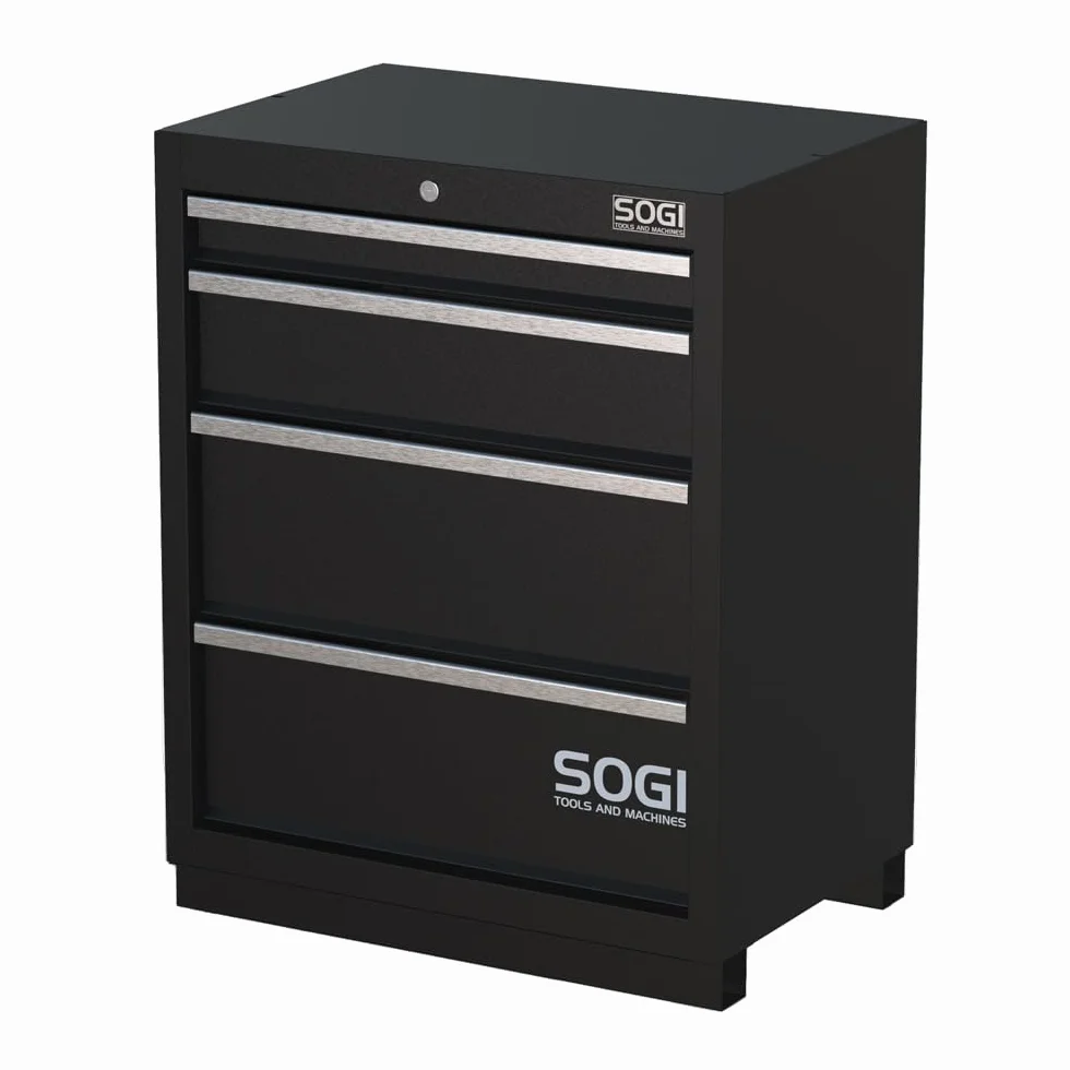 Sogi ARR-OFF-4320 Arredamento modulare in lamiera per officina e garage piano in acciaio inox 4315x466x2000 mm