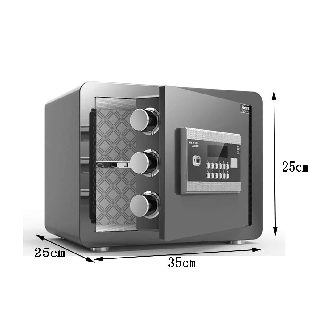 XJBTBA Cassaforte Elettronica con Password, SDeposit Interamente in Acciaio antifurto Comodino da 35 cm Stoccaggio Invisibile per Contanti/Gioielli/Documenti SCabinet