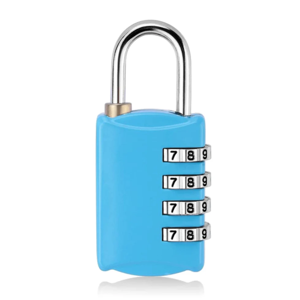 Lucchetti a combinazione， Lucchetti per valigie Lucchetto con password a 4 cifre, lucchetto di sicurezza for valigia e bagaglio, lucchetto for armadietto della palestra(Silver,Silver)
