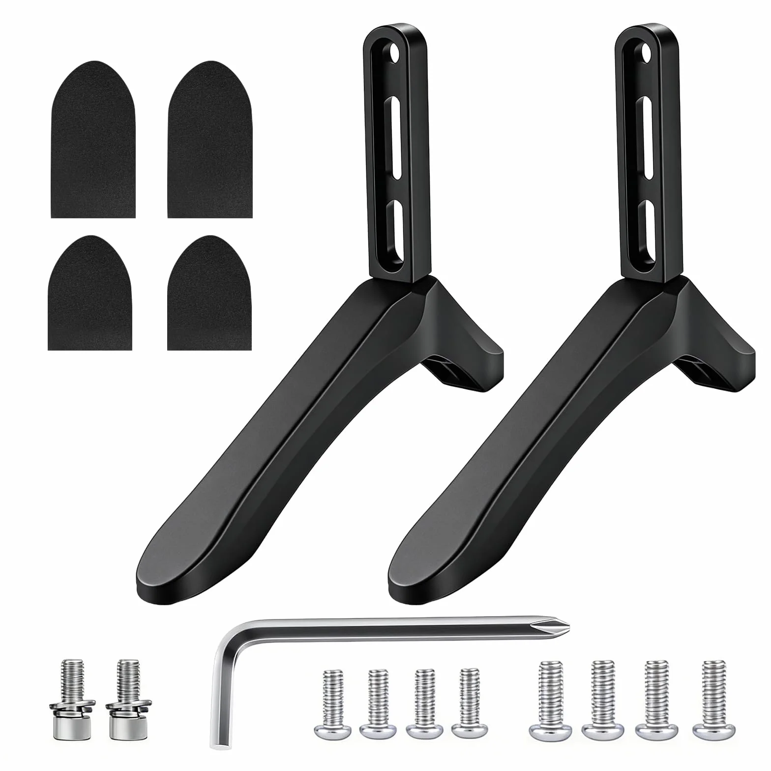 Supporto TV da Tavolo Piedini per Piedistallo TV per Schermi LCD LED OLED da 32-65 pollici Supporto TVs da Tavolo Antiscivolo Installazione Semplice