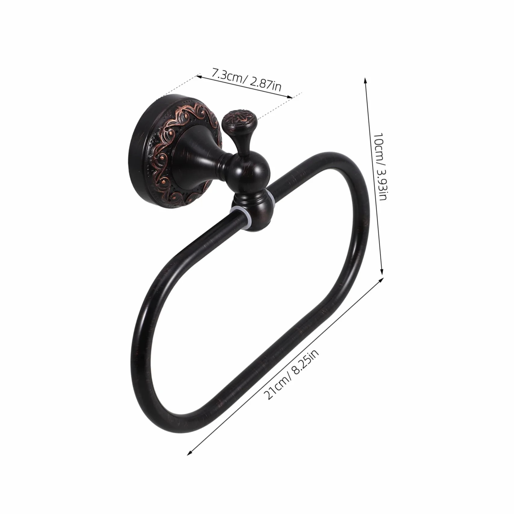 Homoyoyo Anello Portasciugamani in Rame Portasciugamani a Forma Ellittica da Parete per Bagno Appendi Asciugamani Design Moderno per Casa e Cucina