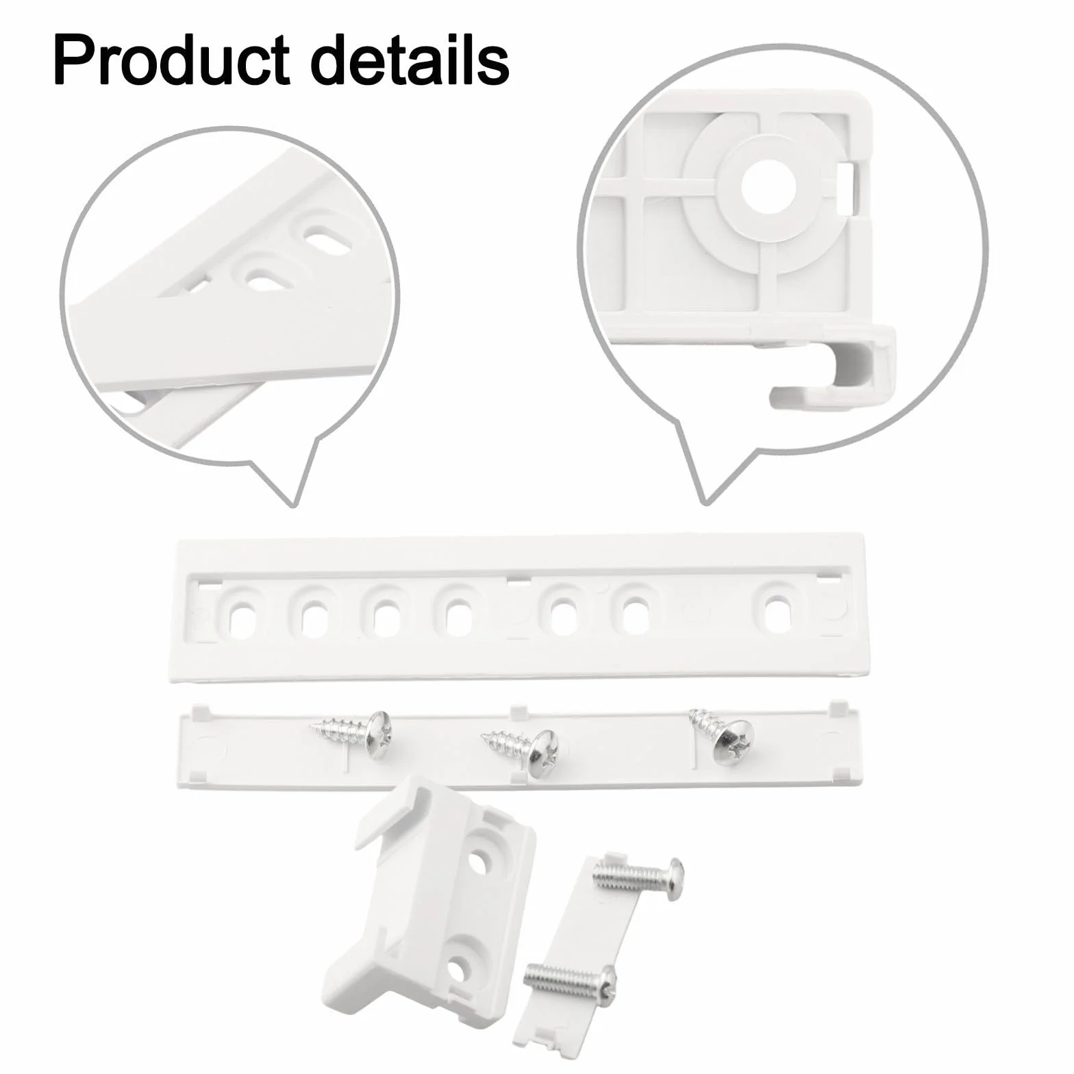 Guide scorrevoli per frigorifero da incasso bianco 15x10x5 cm plastica metallo