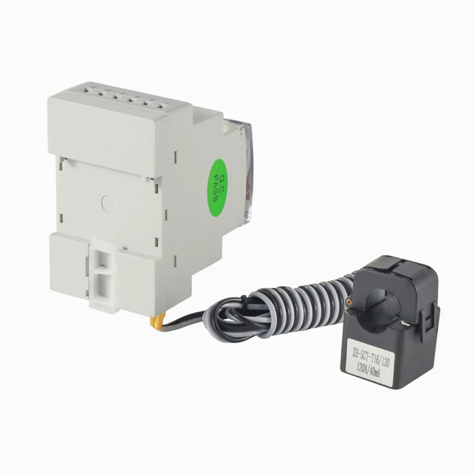 Contatore Energia Elettrica, 45～65Hz Din Rail Ct Accoppiato 120A Contatore di energia intelligente monofase Solar PV Riflusso bidirezionale Monitor di potenza Inverter abbinato, Facile da Installare