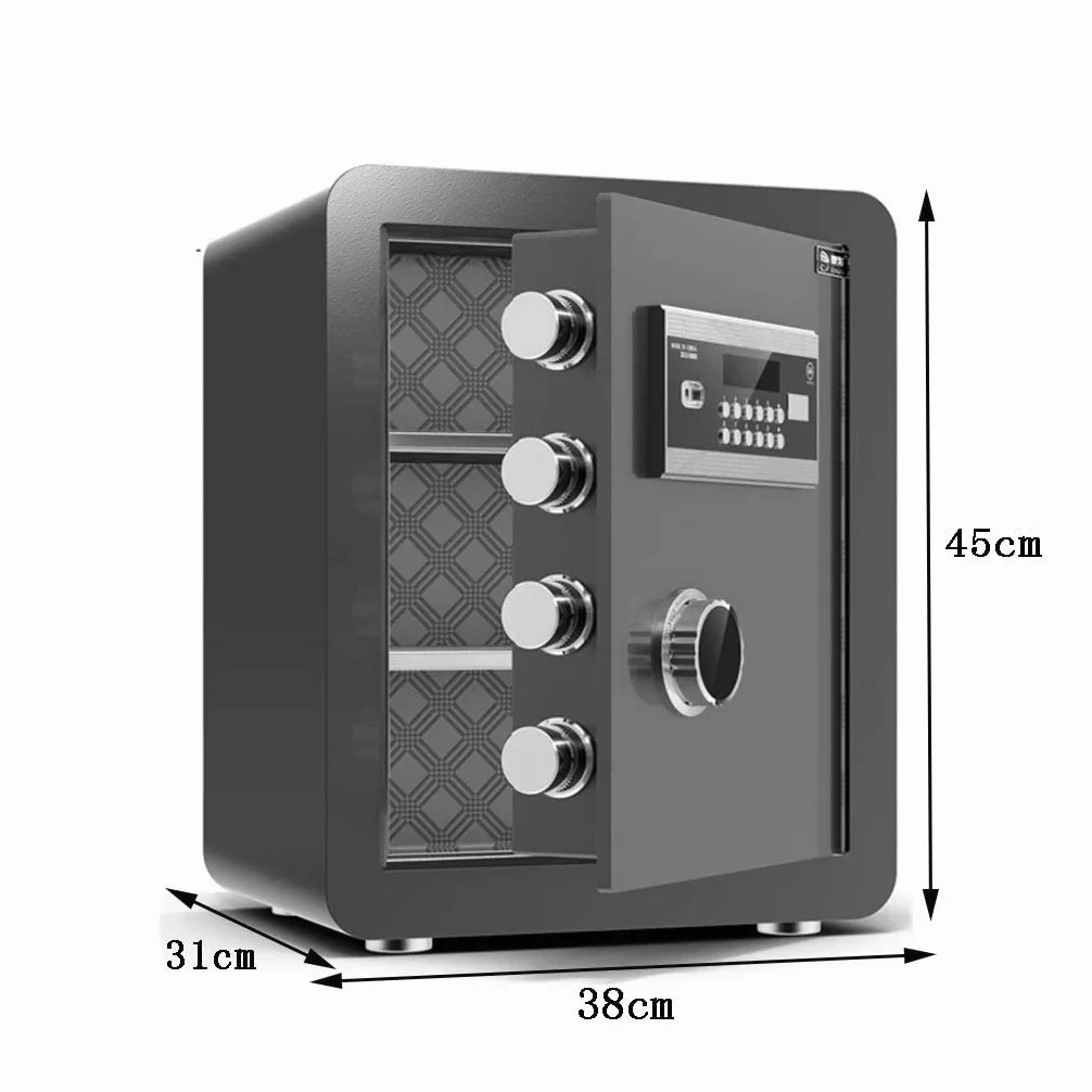 XJBTBA Cassaforte Elettronica con Password, SDeposit Interamente in Acciaio antifurto Comodino da 35 cm Stoccaggio Invisibile per Contanti/Gioielli/Documenti SCabinet