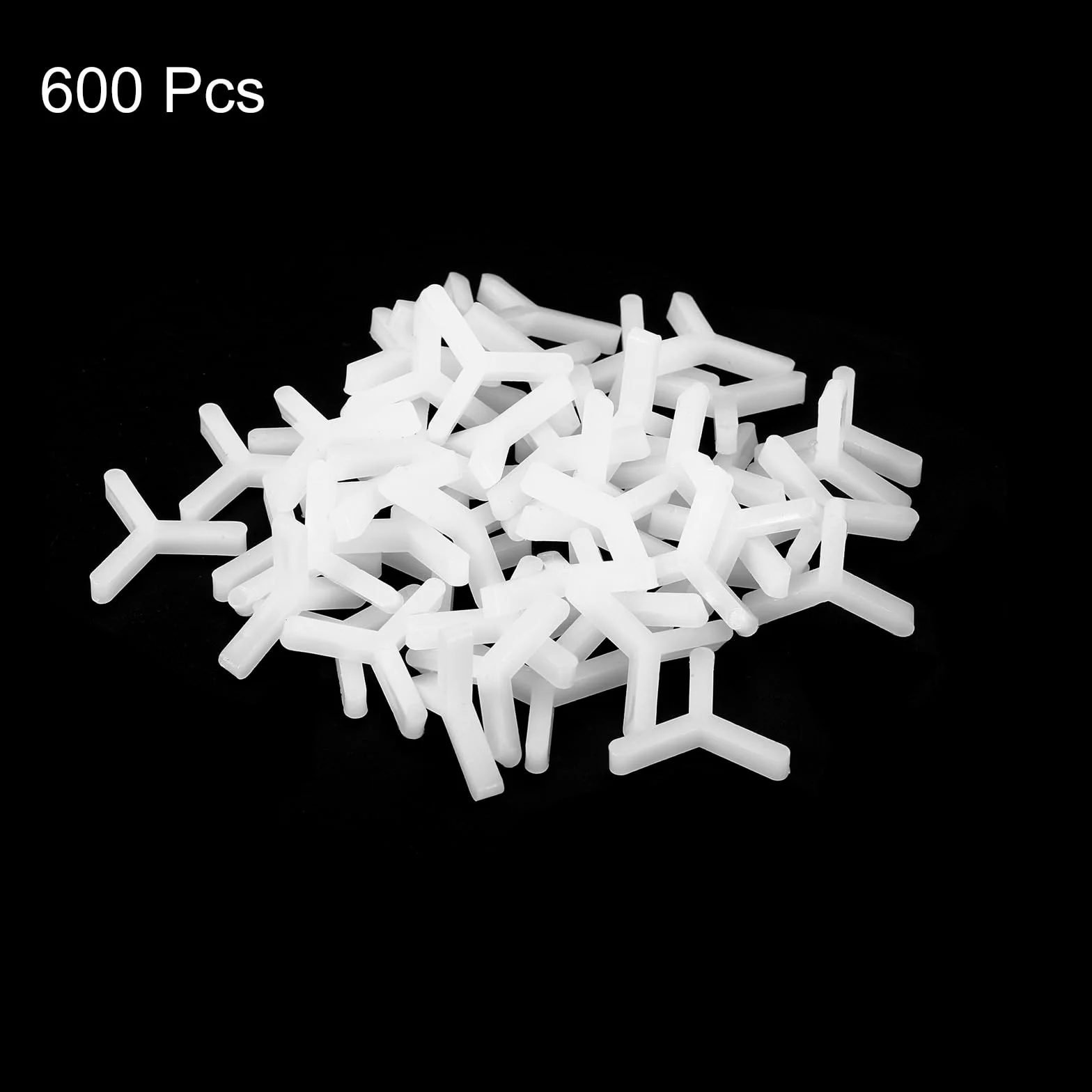 QUARKZMAN 600Pcs Distanziatori a Y in Plastica per Piastrelle 2.5mm 1/8 Pollice Bianco