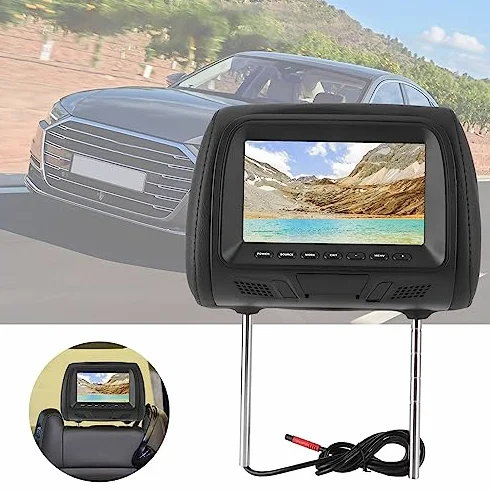 Lettore DVD per Poggiatesta per Auto, Monitor per Poggiatesta da 7 Pollici TV per Bambini Lettore DVD per Auto TV Portatile con Supporto per Poggiatesta Video 1080P