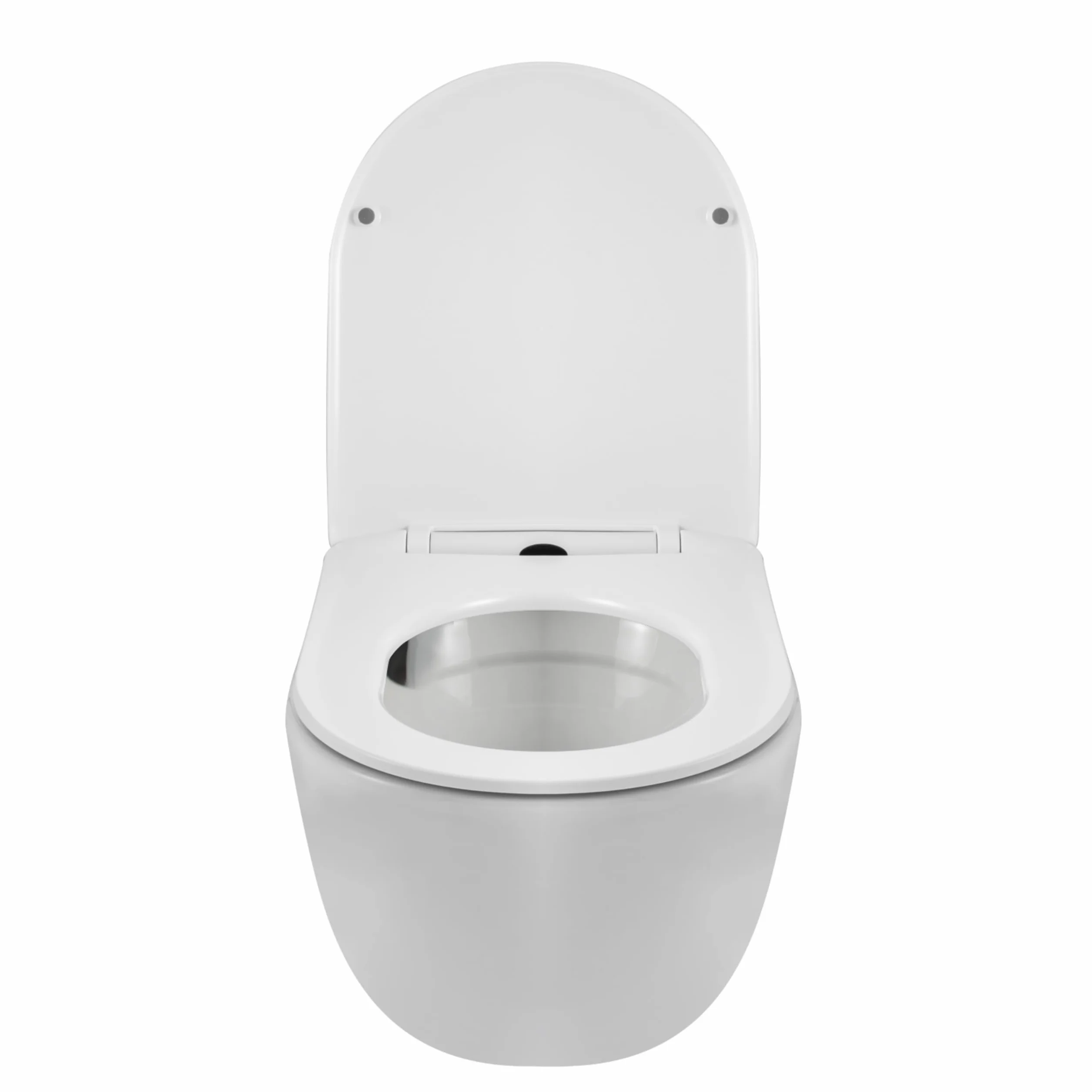 AquaUno WC sospeso senza bordo Tornado Flush 360° Toilette Rimless bianca ceramica sanitaria sedile Duroplast Soft-Close Quick-Release