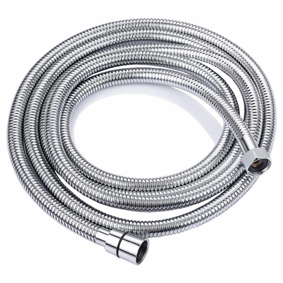 ONECE Tubo Flessibile Doccia 3 m in Acciaio Inox, Cavo Soffione Universale, Antitorsione, Adatto a Tutti i Soffione Doccia, Interfaccia Universale Standard G1/2, Cromato, Argento