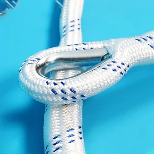 Generico Scala di Corda di Emergenza con moschettoni Resistenti, pioli robusti per Una Fuga sicura dalle finestre, Ideale per Case a Due Piani, Dispositivo di Sicurezza Portatile e affidabile.