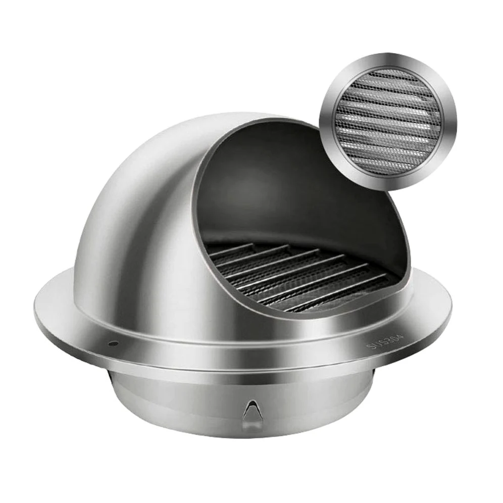 Copertura antipioggia per camino con rete in acciaio inox, protezione per tubi di scarico esterni