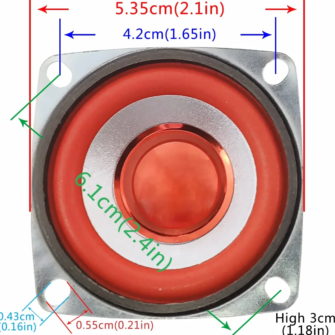 Gikfun 2 "4Ohm 5W Full Range Audio Speaker Stereo Woofer Altoparlante per Arduino Ricambio (confezione da 2 pezzi) EK1949