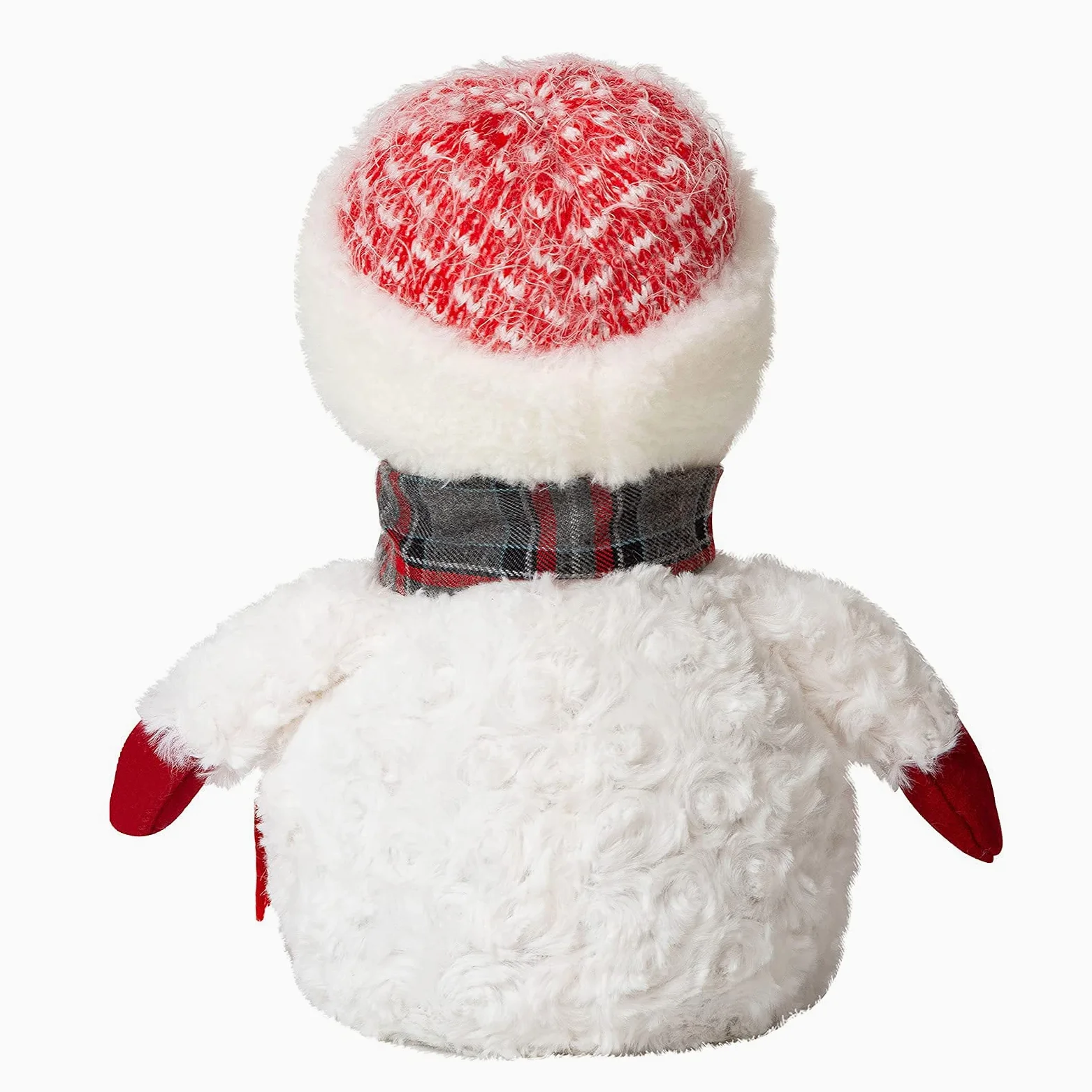 Marwood Simpatico fermaporta decorativo per casa e ufficio, natalizio in tessuto imbottito, fermaporta interno ponderato decorativo per pavimento, pupazzo di neve con cappello rosso