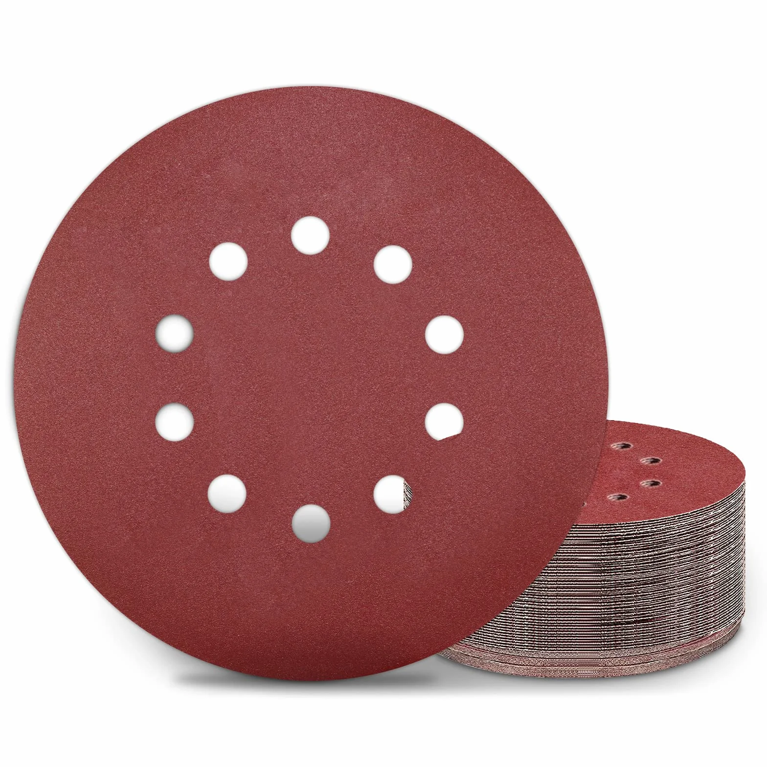 KONGMING 25 Pezzi Dischi Abrasivi 225 mm Grana 240 10 Fori Carta Vetrata per Levigatrice