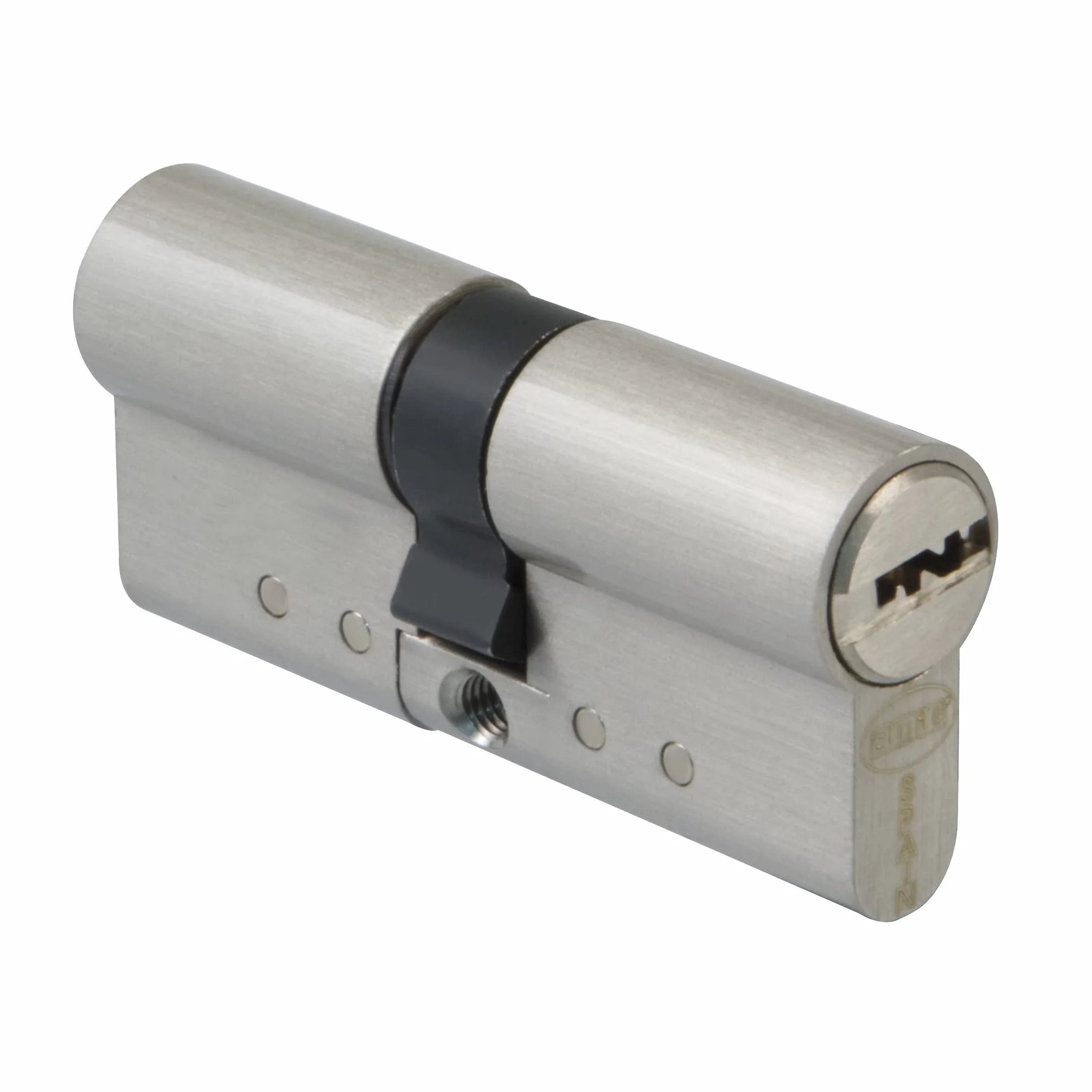 Amig - Cilindro di Alta Sicurezza Modello 20.010 | Ottone Cromato Opaco | Doppia Frizione e Protezione Antitrapano | Carta di Proprietà e 5 Chiavi di Sicurezza | 70 (35-35) mm | Carpenteria Metallica