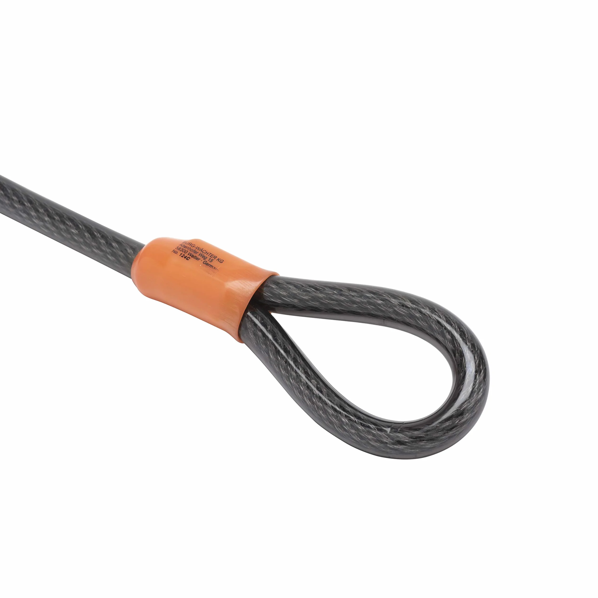 Burg-Wächter Cavo in acciaio intrecciato 10 mm x 10 m doppio anello nero