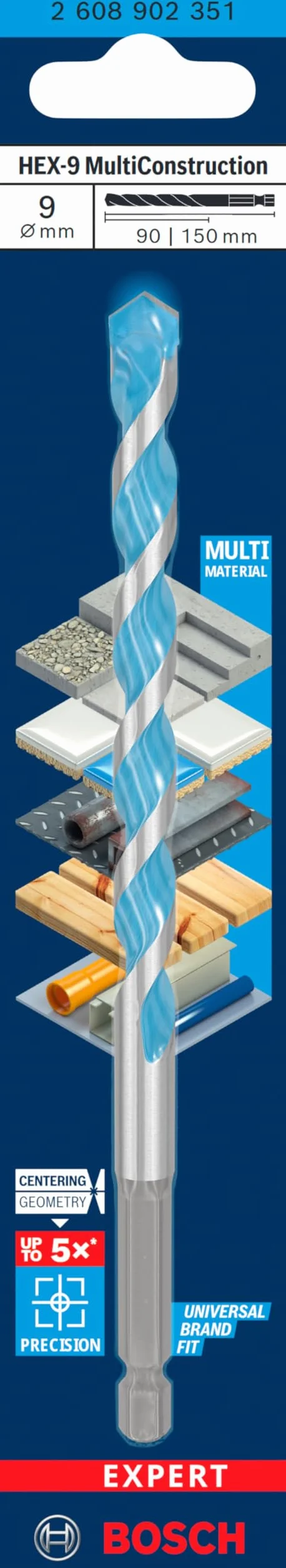 Bosch Professional Punte Expert HEX-9 MultiConstruction Ø 9x150 mm do betonu