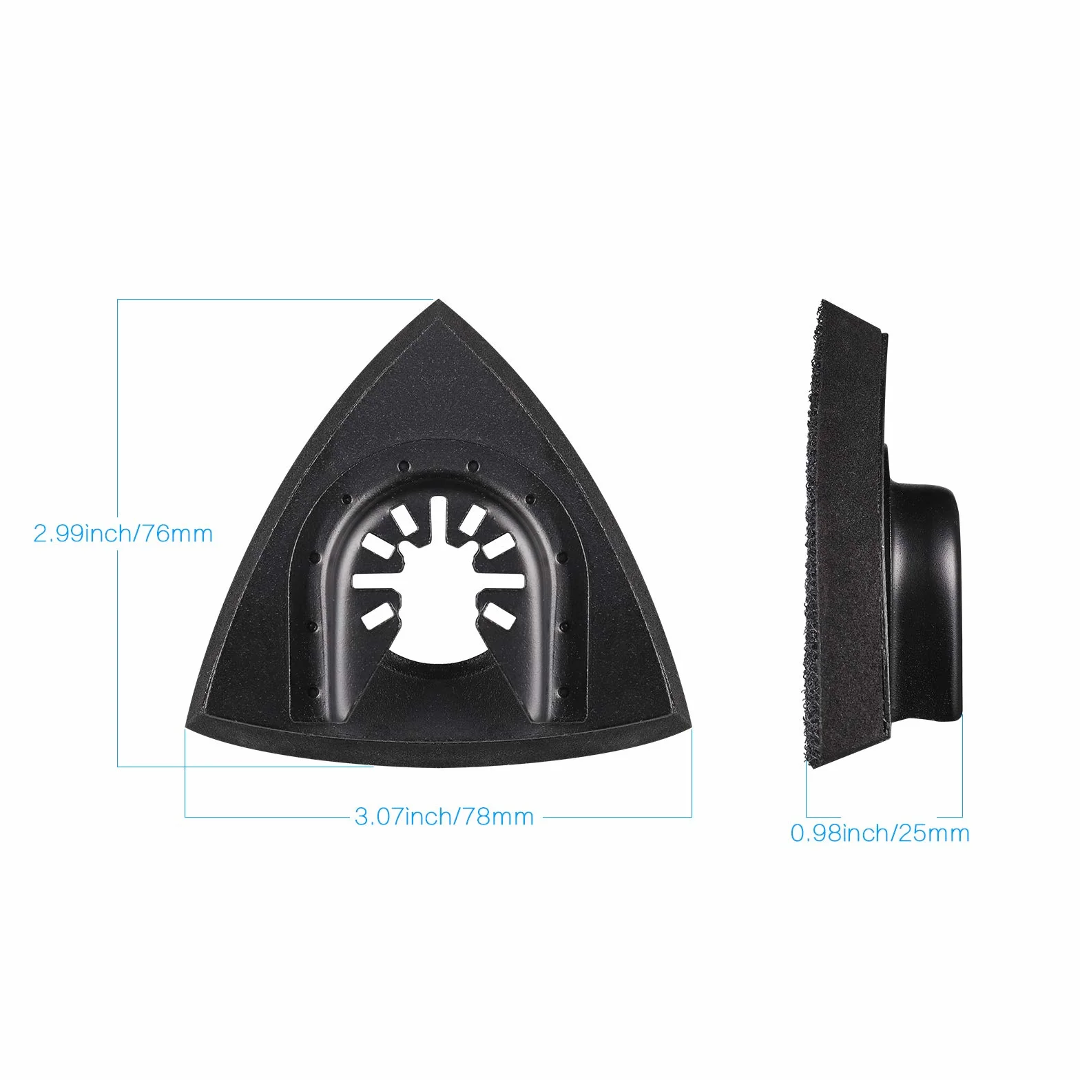 JIZZU Piastra di Levigatura Accessori, 4 Pezzi Piastra Strumenti di Levigatura 80mm, Piastra di Levigatura Utensile Multifunzione Utensili, per Legno, Metallo, Intonaco