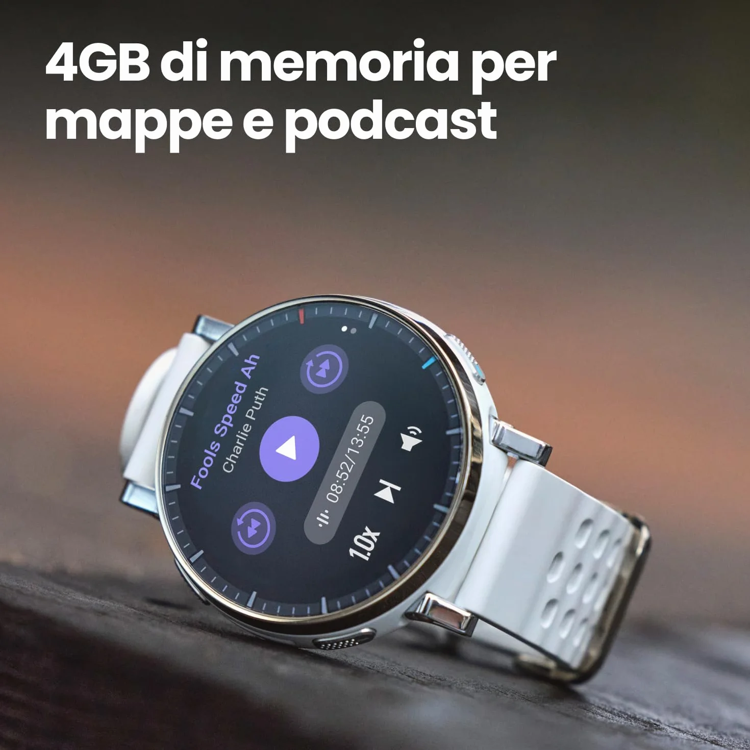 Amazfit Active 3 Premium 45mm Smartwatch GPS Running, AMOLED 1,32” Vetro Zaffiro, Batteria 12gg, 4GB, NFC, Mappe Offline, 170+ sport, 5 ATM, Cardiofrequenzimetro e Fitness Tracker per Android e iPhone