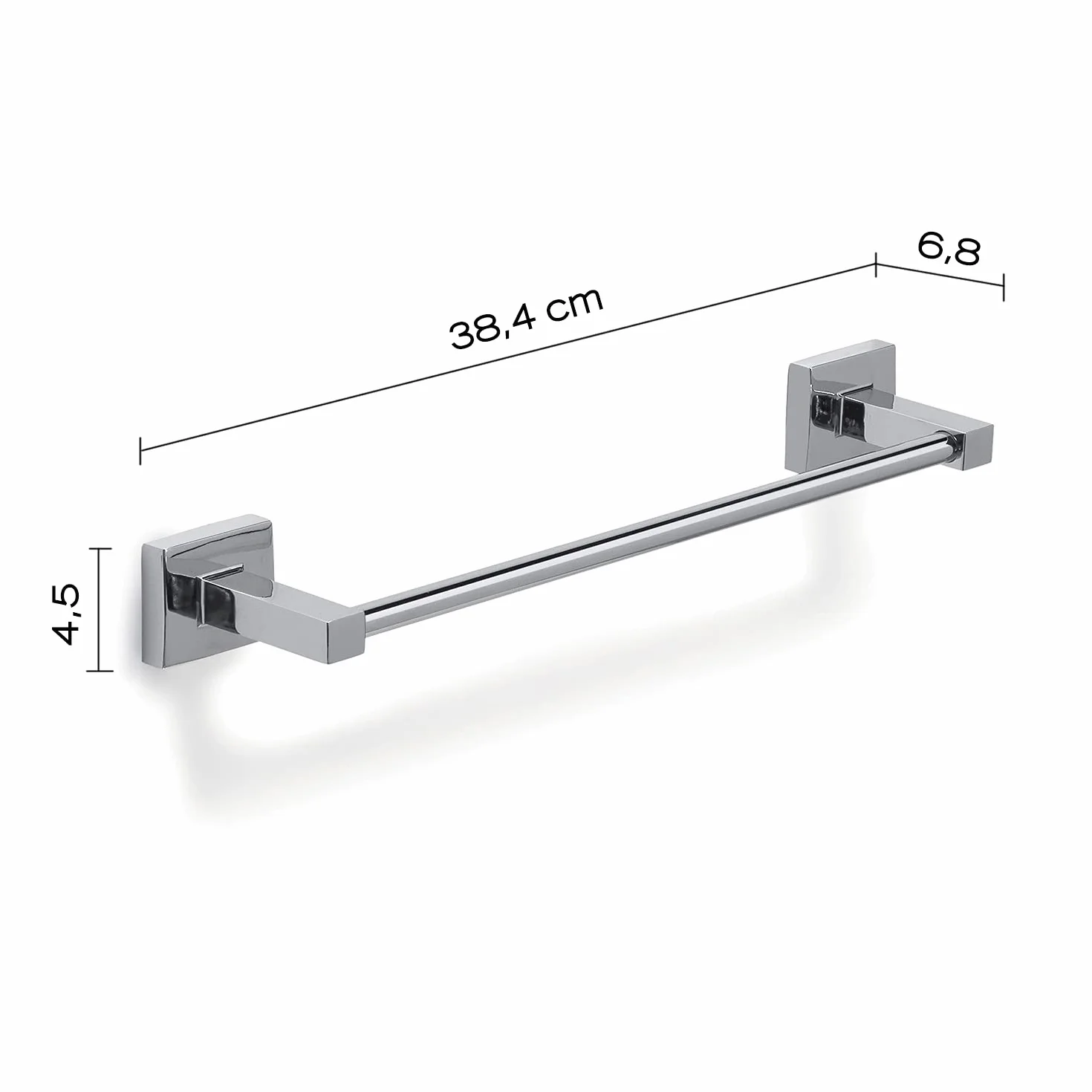 GEDY G-Pukhet Porta Asciugamani Cromo 35 cm Acciaio Inox Design R&S