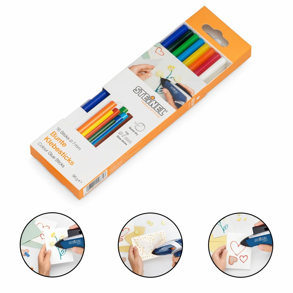 Steinel Stick di colla Colour 7 mm 150 mm 96 g 16 pezzi 006969