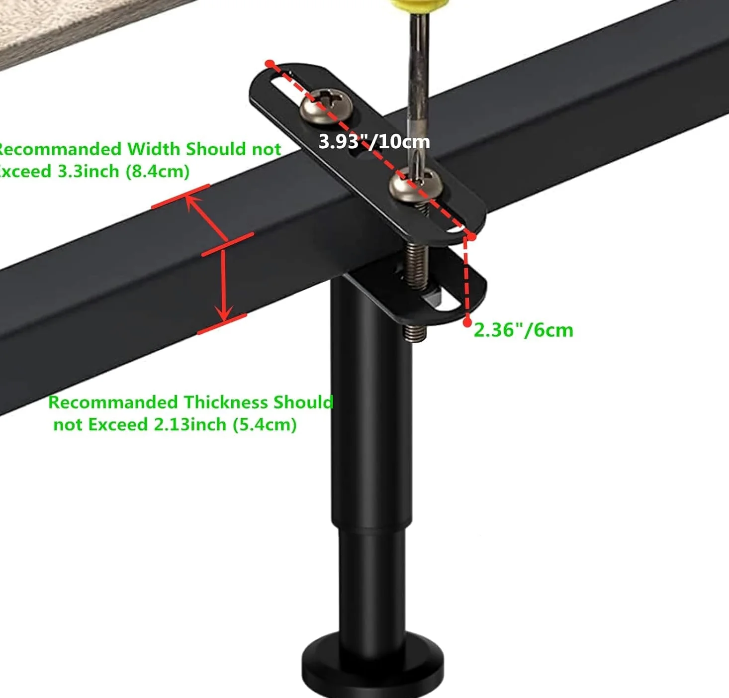 4 gambe del letto regolabili, altezza 18-33 cm, gambe di supporto per letto/letto centrale, metallo, ricambio regolabile per mobili fai da te, mobili da cucina, divani