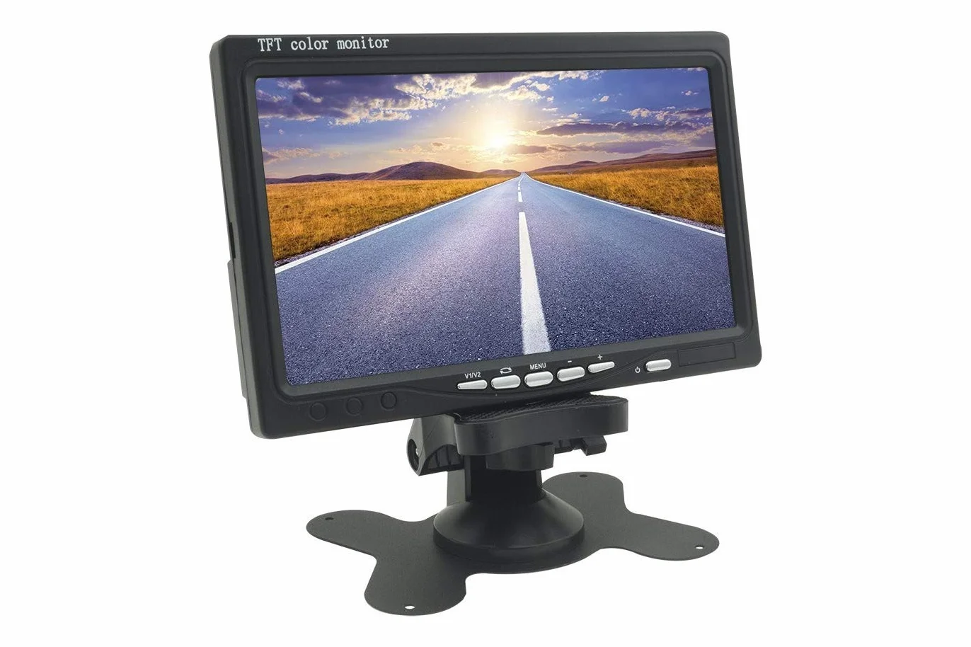 MONITOR LCD 7" POLLICI TFT CON TELECOMANDO PER AUTO MACCHINA CASA CAMPER TVCC …