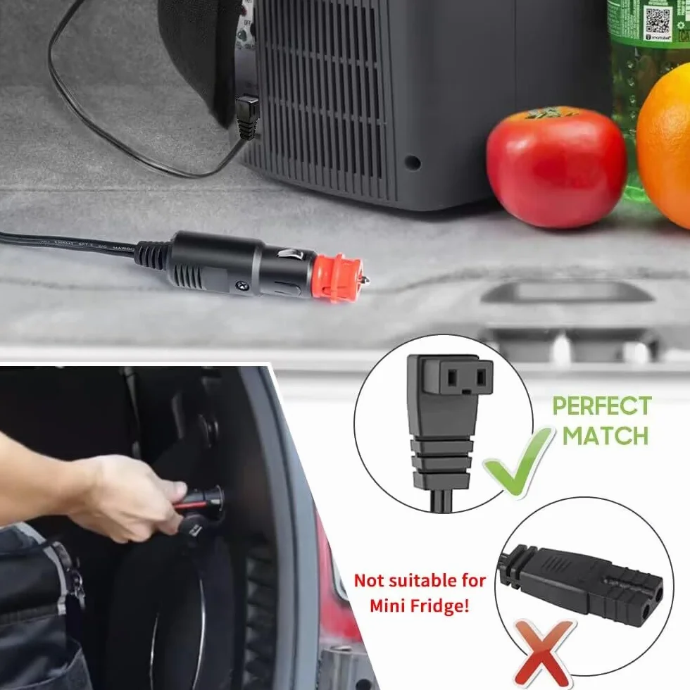 Adattatore di alimentazione da 12 V/24 V CC, caricabatteria da auto per Alpicool CF35, CX30, CX40, T36, G22, Waeco CFX-35, CDF-36, CDF-26, CF-50, cavo di prolunga per frigorifero Mobicool MCF40 FR40