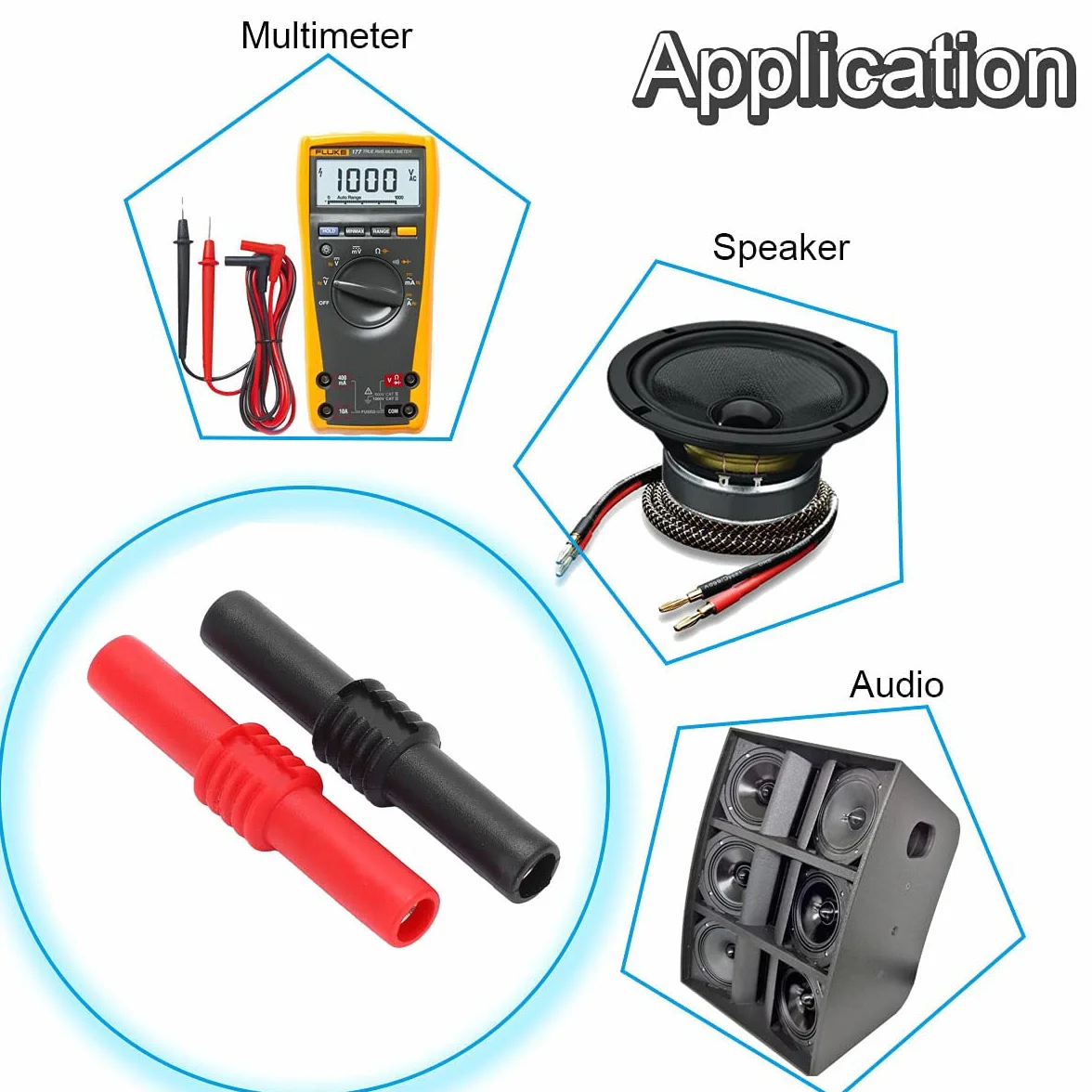 RUNCCI-YUN 12 Pz accoppiatore a Banana Isolato, Femmina a Femmina Doppia Banana Presa Elettronica connettore 4mm Spina a Banana collegare accoppiatore, Adattatore di Estensione Spina F-F