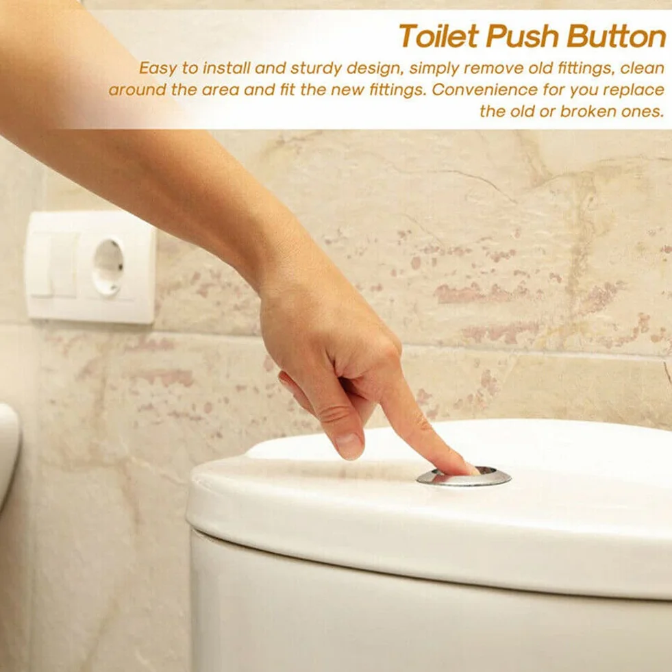 SPORTARC Pulsante di scarico WC 38 mm singolo per sciacquone serbatoio acqua