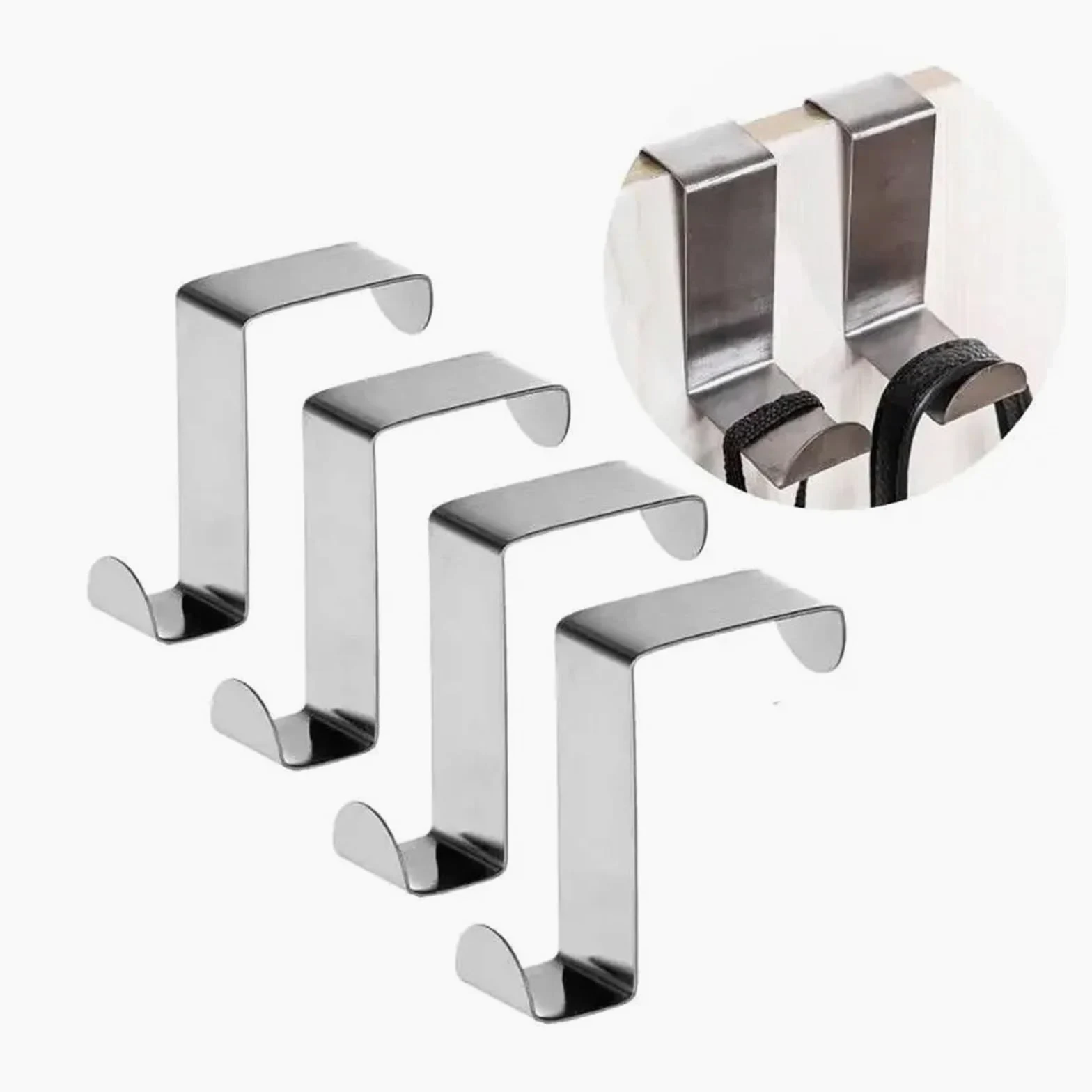 Ganci Appendiabiti 2-20 pezzi Gancio for cassetto in acciaio inox reversibile sopra la porta dell'armadio Porta asciugamani gancio for cucina da ufficio per bagno o cucina(20pcs)