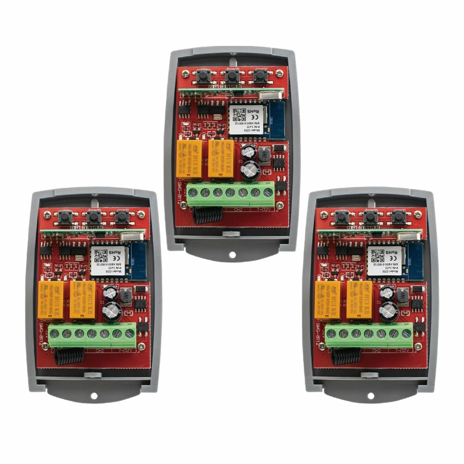 Tuya Garage Apriporta Cancello Ricevitore 2ch 433mhz 433.92mhz Universale Fixed Rolling Code Multi Marca Controller Switch Ampiamente utilizzato(AC DC 7-32V WIFI X3)