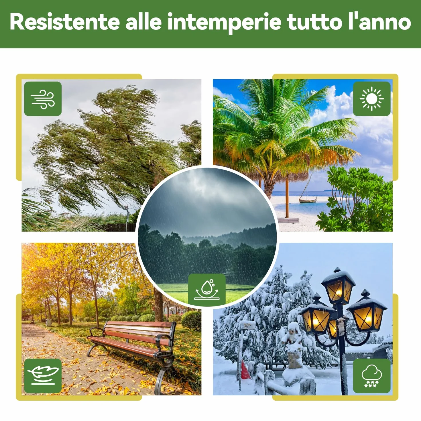 Telo Telone Teloni impermeabile 100g/m² Medio 3x3m Consolida fori di saldatura a secco Multiuso Resistenza a strappo tenda UV telone tetto barca camion Telone auto RV (verde)