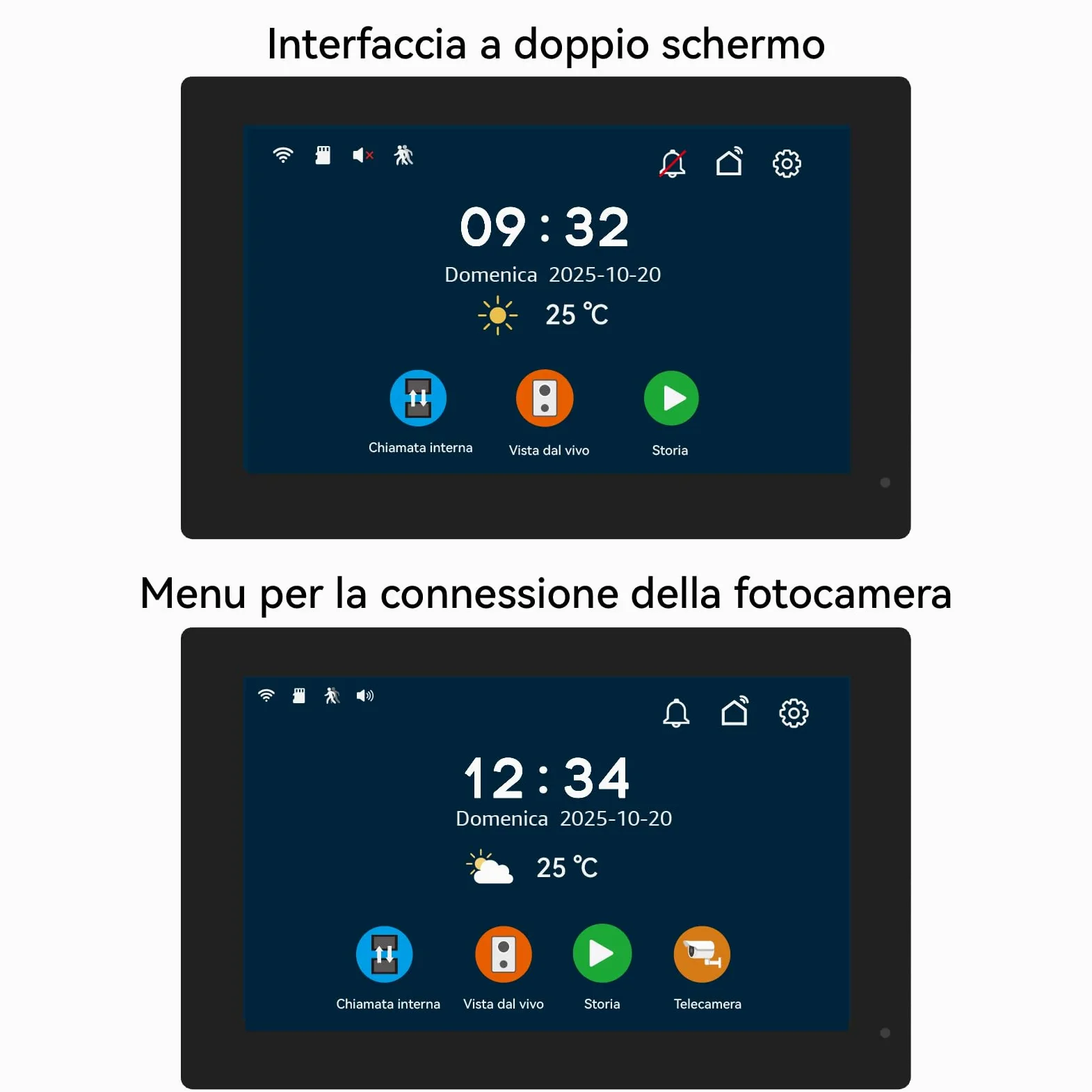 Videocitofono con monitor touch da 7 pollici, compatibile SOLO con i sistemi di videocitofonia KW02-IP7, KW06-IP7, KW02-IP10, KW07-IP7-kit 1080P